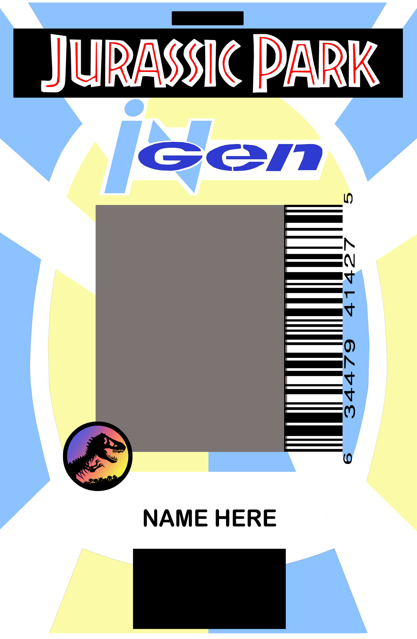 Jurassic Park Visitor Badge Printable