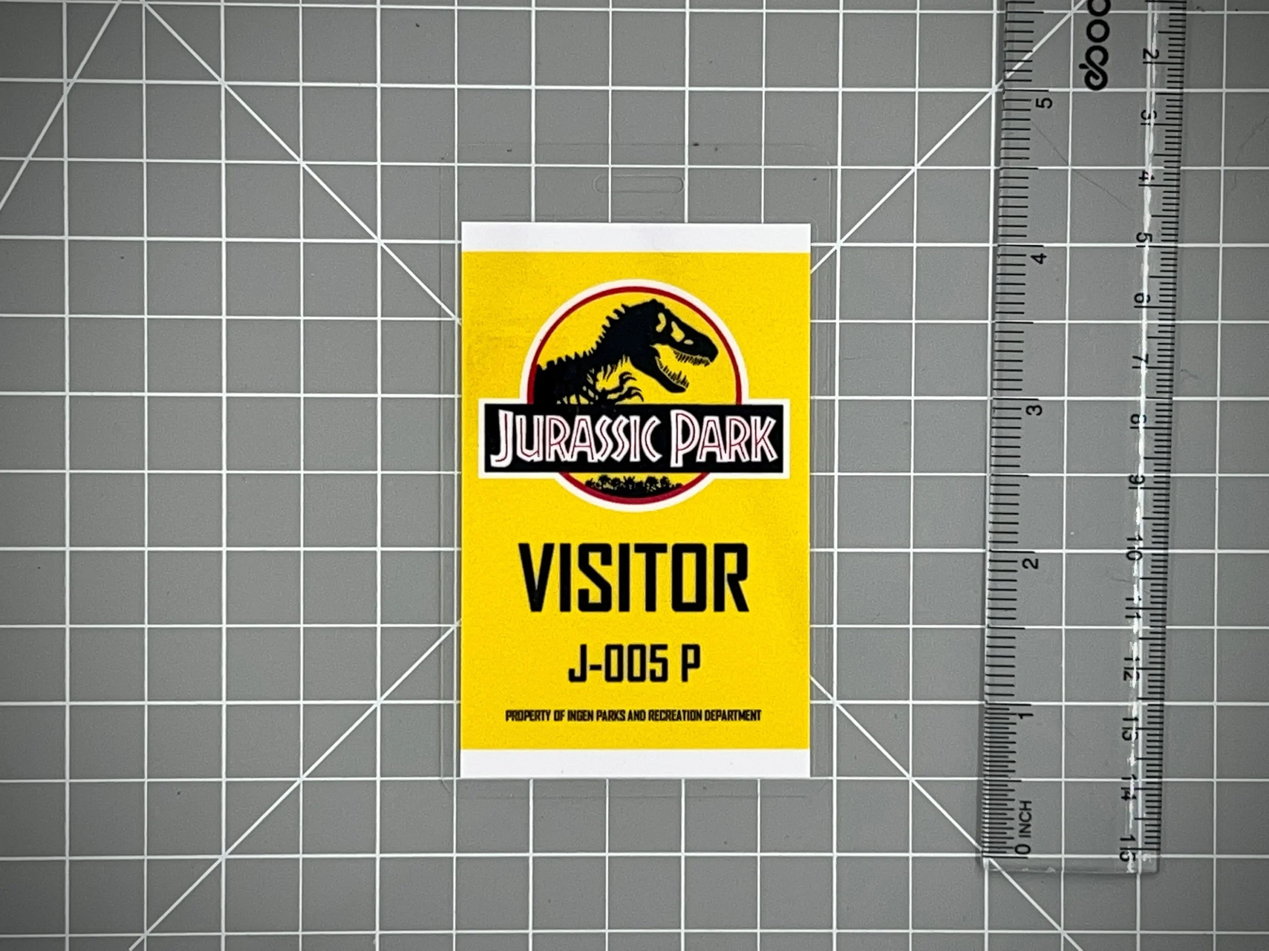 Jurassic Park Visitor ID Badge Set PDF Digital Download Etsy