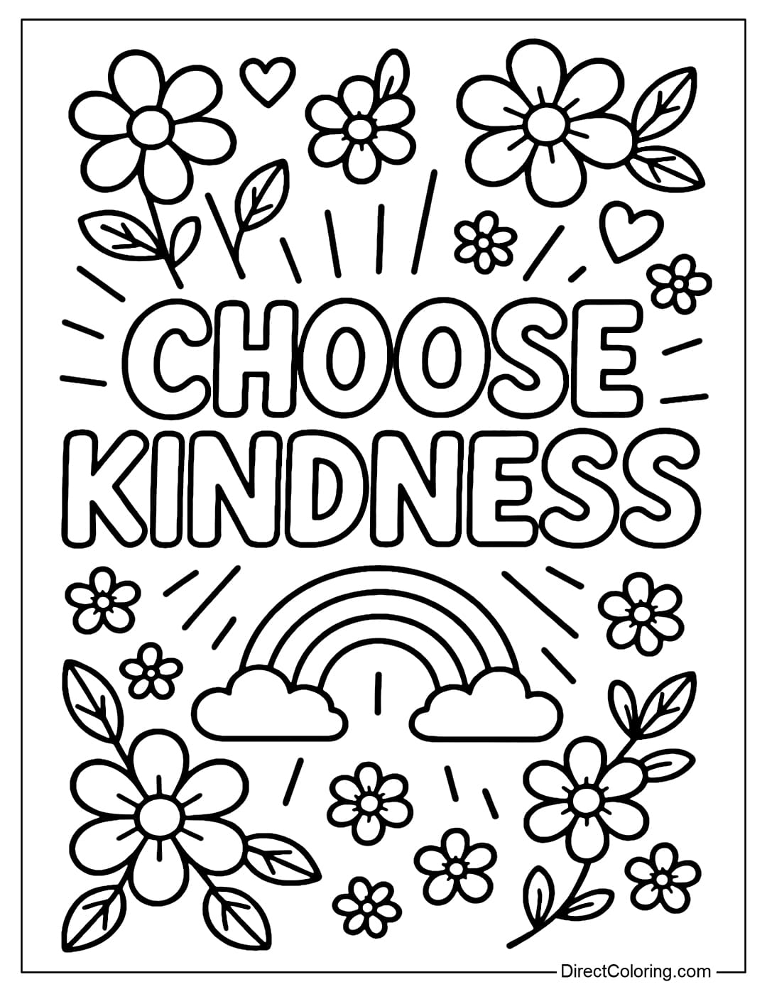 Kindness Coloring Pages Free PDF To Download And Print