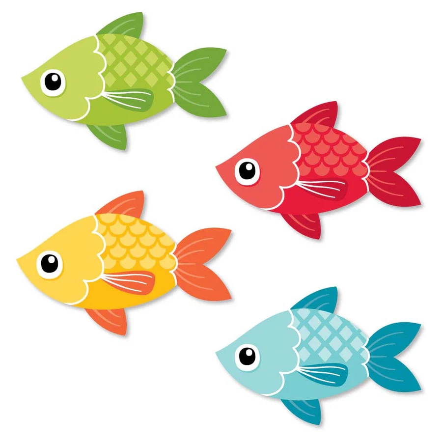 Let s Go Fishing DIY Shaped Fish Themed Party Or Birthday Party Cut Outs 24 Ct BigDotOfHappiness