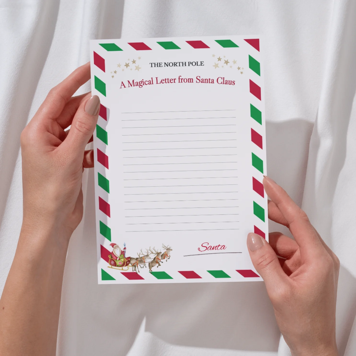 Letter From Santa Template Printable Santa Letter Personalized Christmas Letter PDF Santas Printables