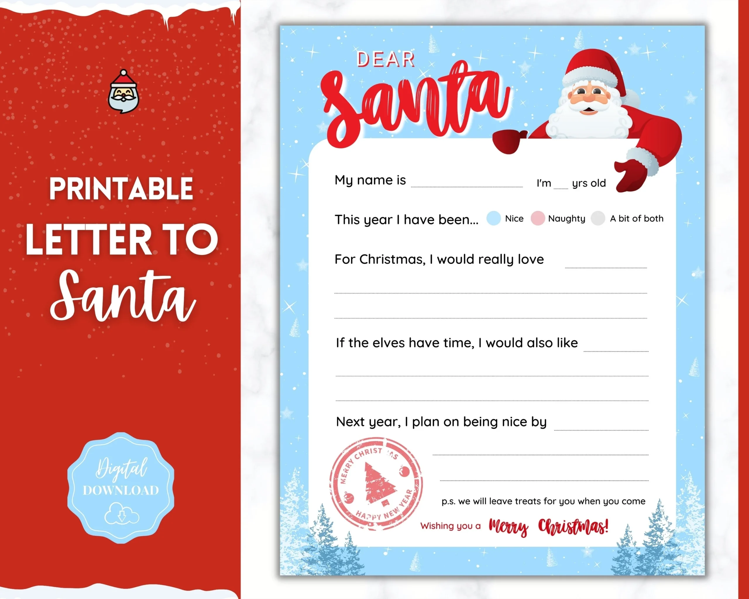 Letter To Santa Claus Christmas Wish List Printable Dear Santa Lette