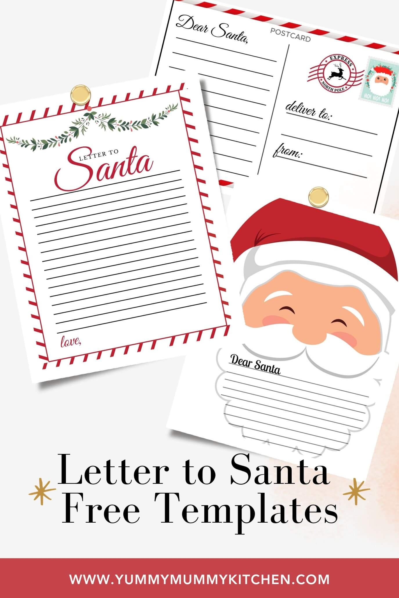 Letter To Santa Template Free Printable Dear Santa Letters