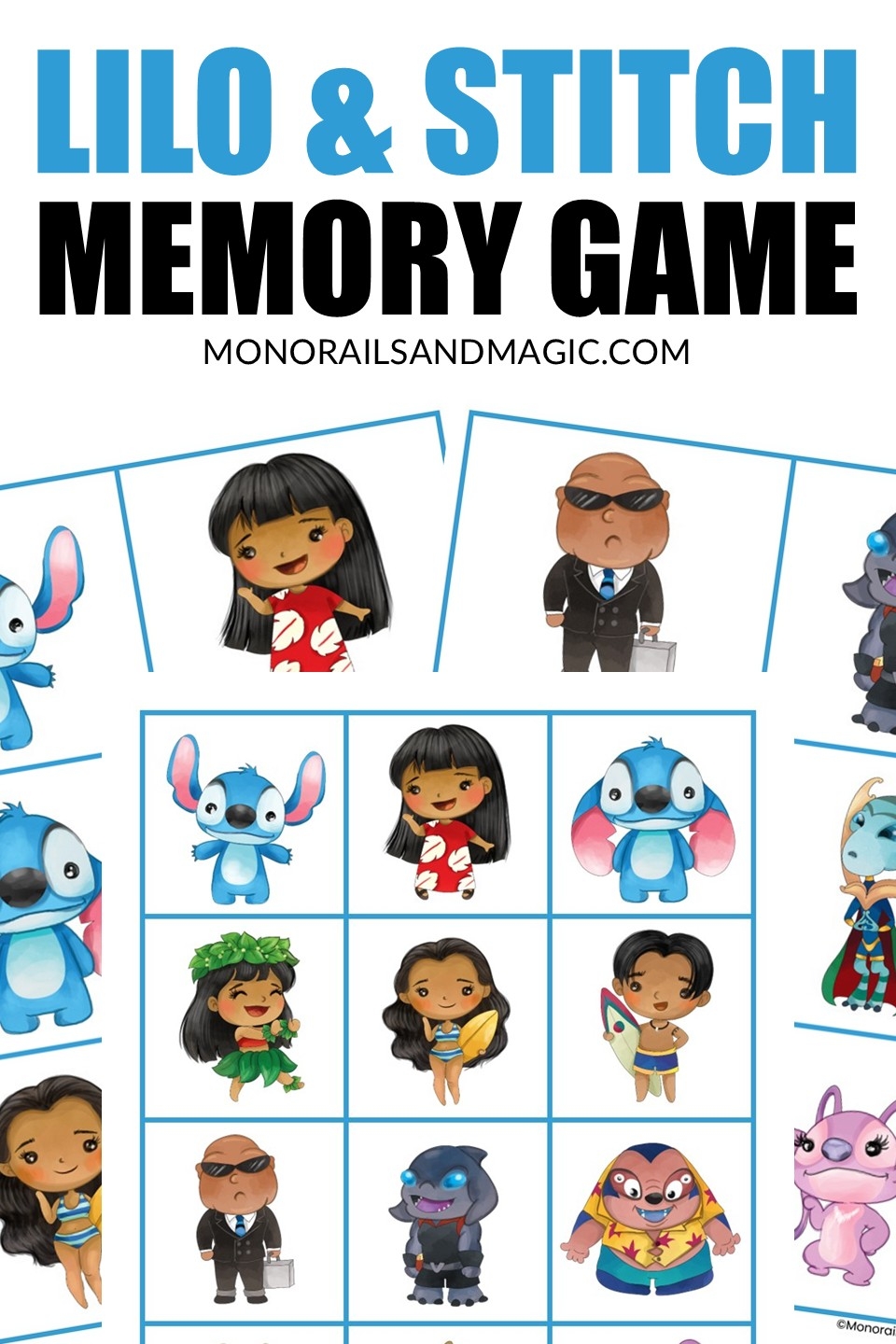 Lilo And Stitch Memory Game Free Printable Monorails And Magic Lilo And Stitch Memory Game Free Printable Monorails And Magic
