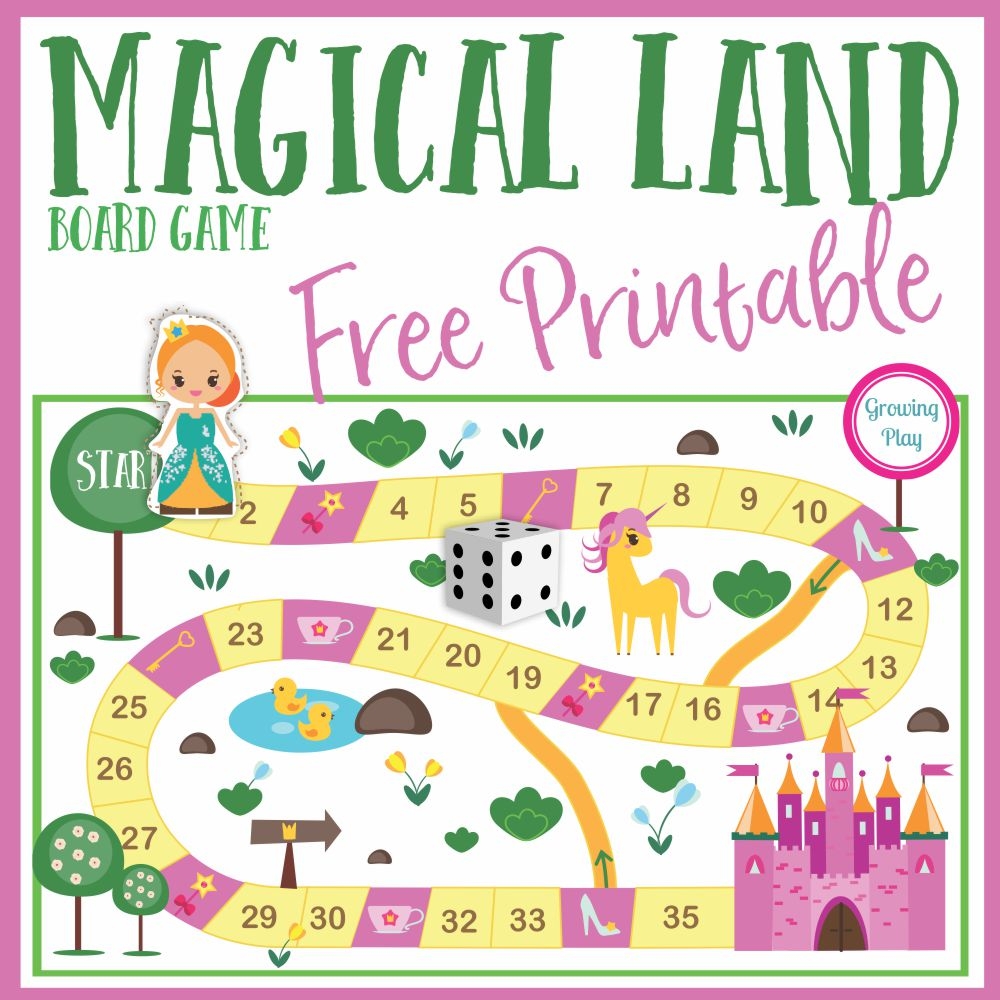 Magical Land Board Game FREE Printable Growing Play