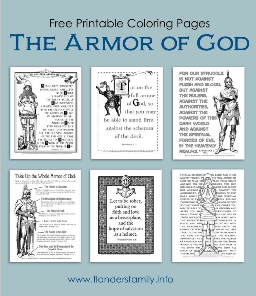 Mailbag 6 Armor Of God Printables Flanders Family Home Life
