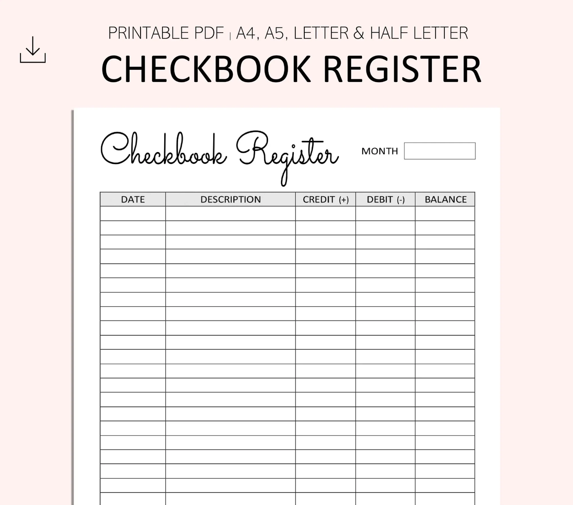 Making A Checkbook Register Template With Just A Few Steps RoyalCDKeys