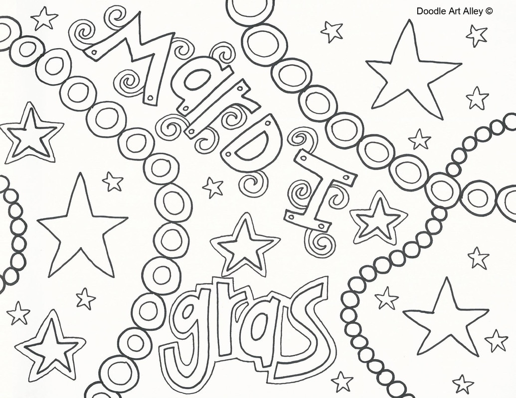 Mardi Gras Coloring Pages DOODLE ART ALLEY Mardi Gras Coloring Pages DOODLE ART ALLEY