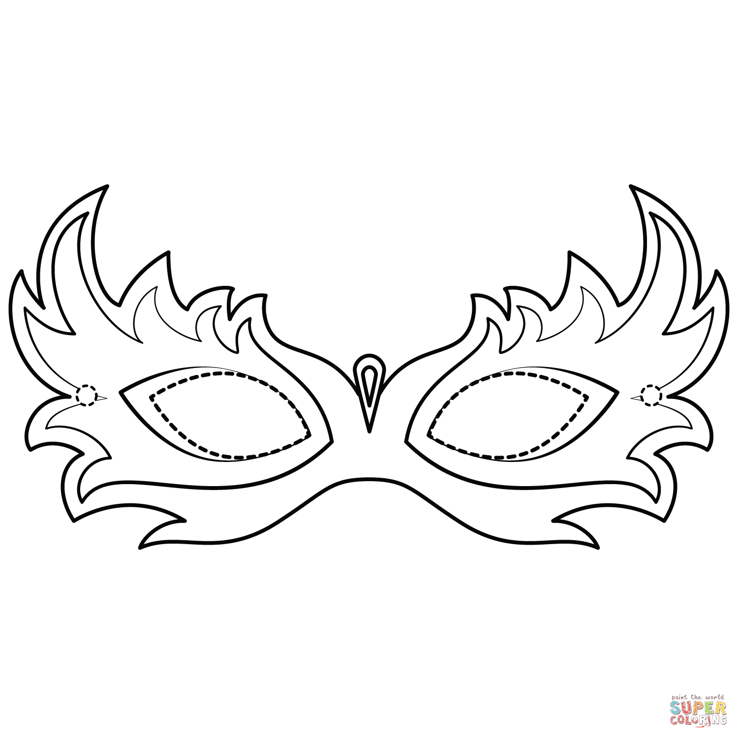 Masquerade Mask Coloring Page Free Printable Masquerade Mask Coloring Page Free Printable