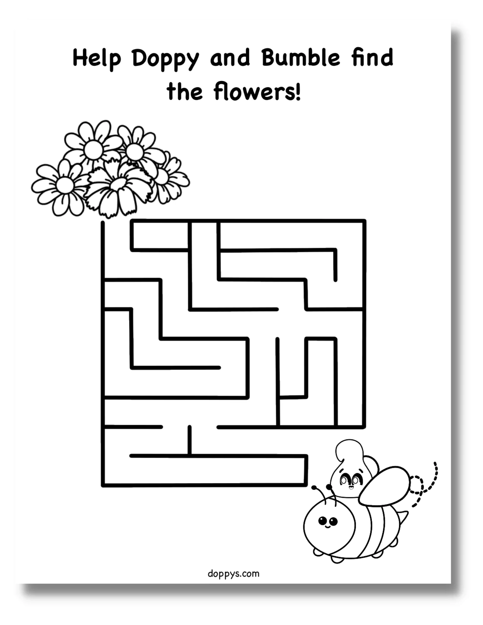 Maze Printable For Kids Doppy And Bumble Doppys