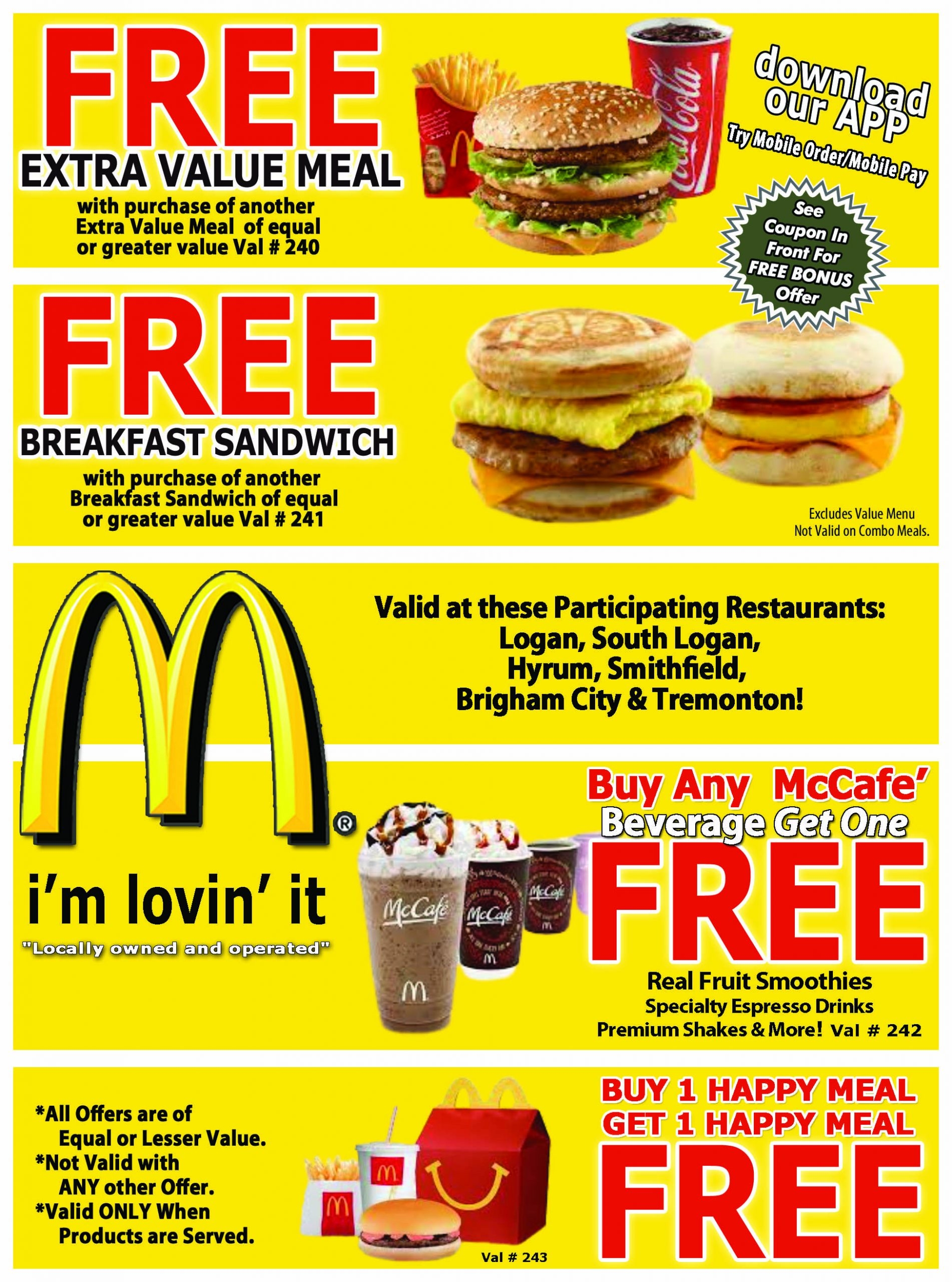 McDonald s 2020 21 Cache Valley Savings Guide