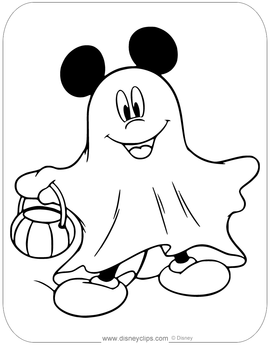 Mickey Mouse Halloween Coloring Pages Disney Halloween Fun