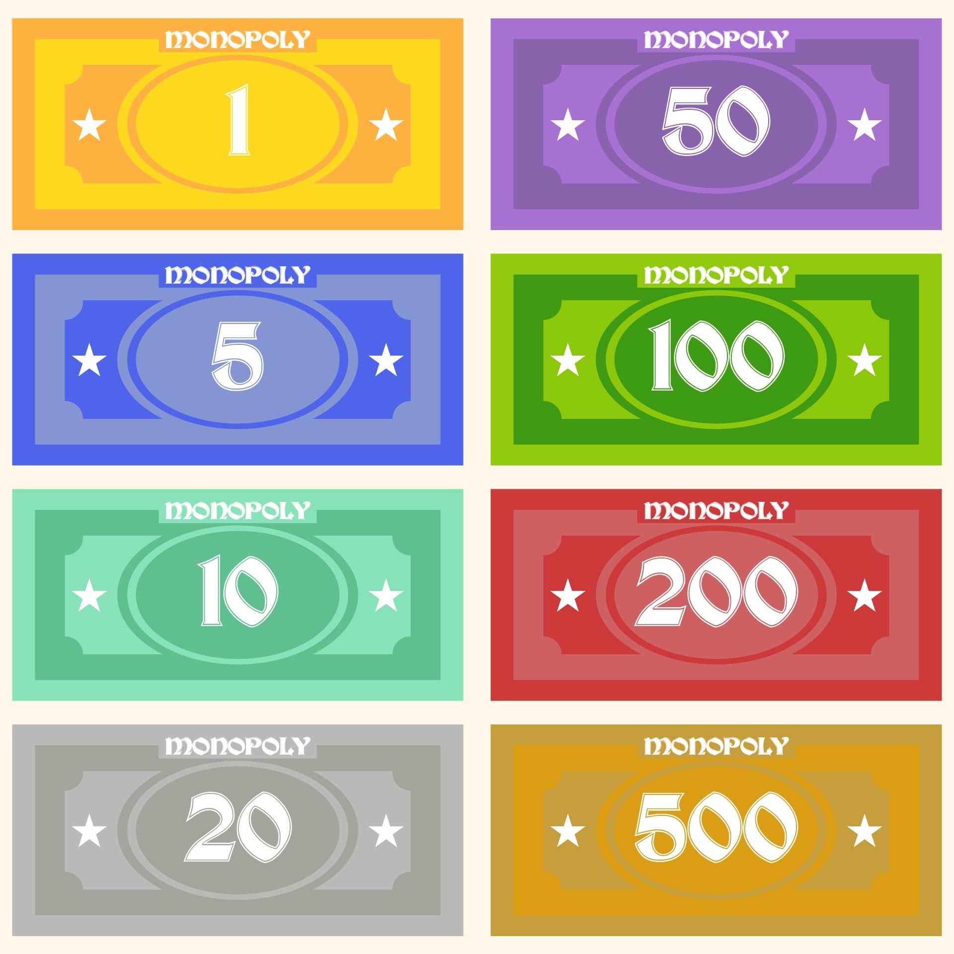 Monopoly Money Templates 10 Free PDF Printables Printablee