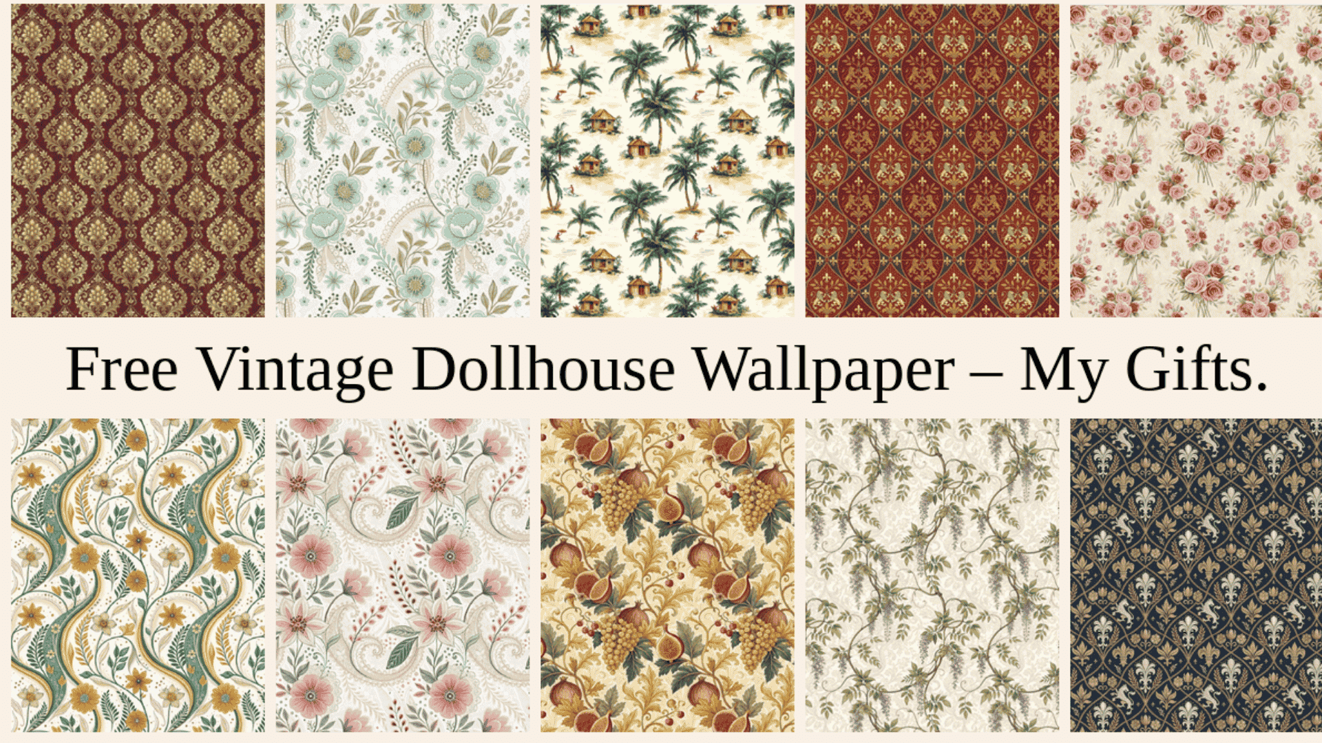 My Most Favorited Dollhouse Wallpaper Printables Now Free For You