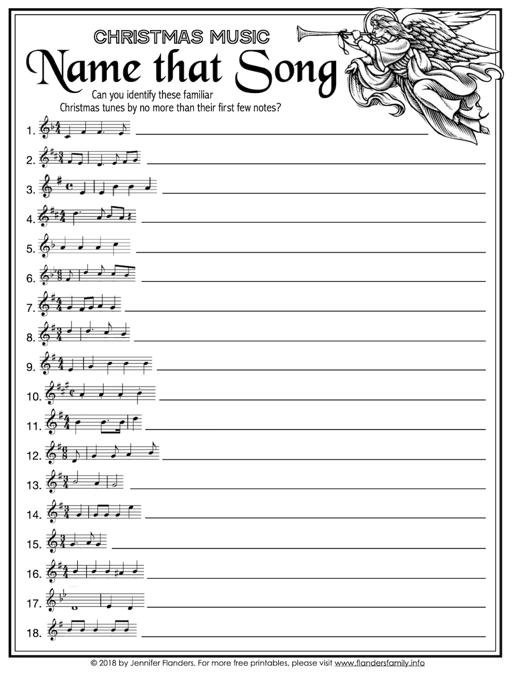 Name That Song Christmas Game Flanders Family Home Life