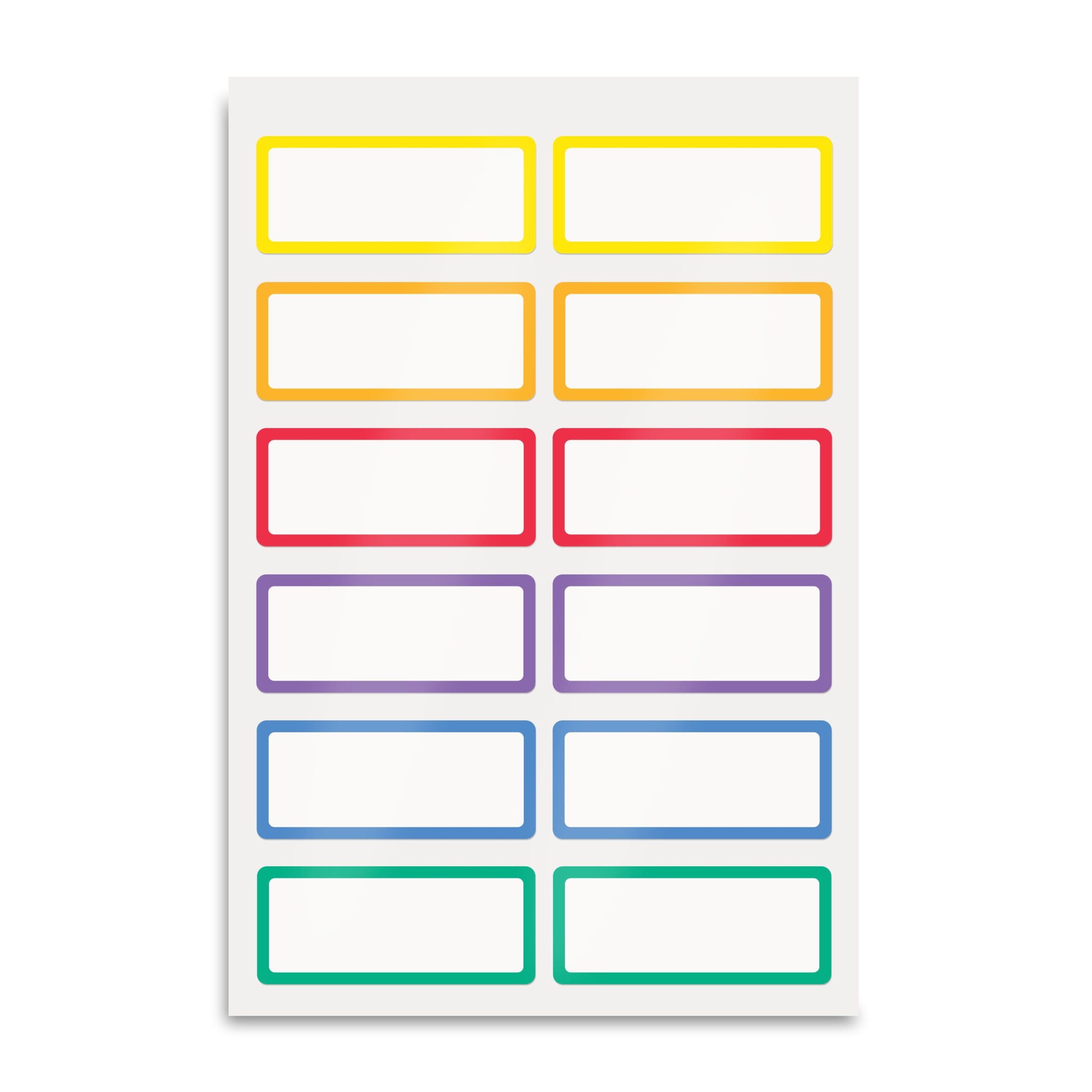 No Iron Fabric Labels Rainbow Borders 40706 Avery