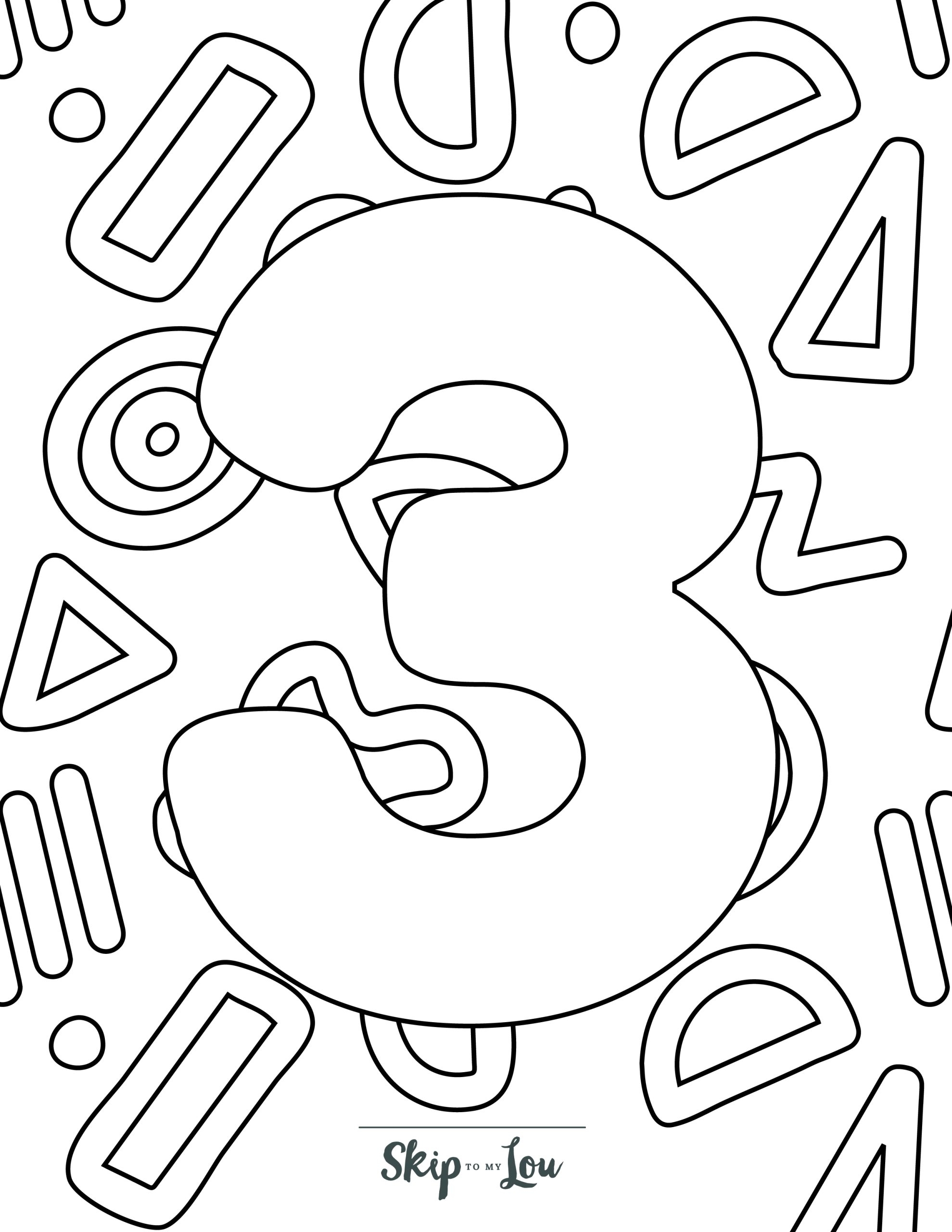 Number Coloring Pages Free Printable Numbers To Color Skip To My Lou