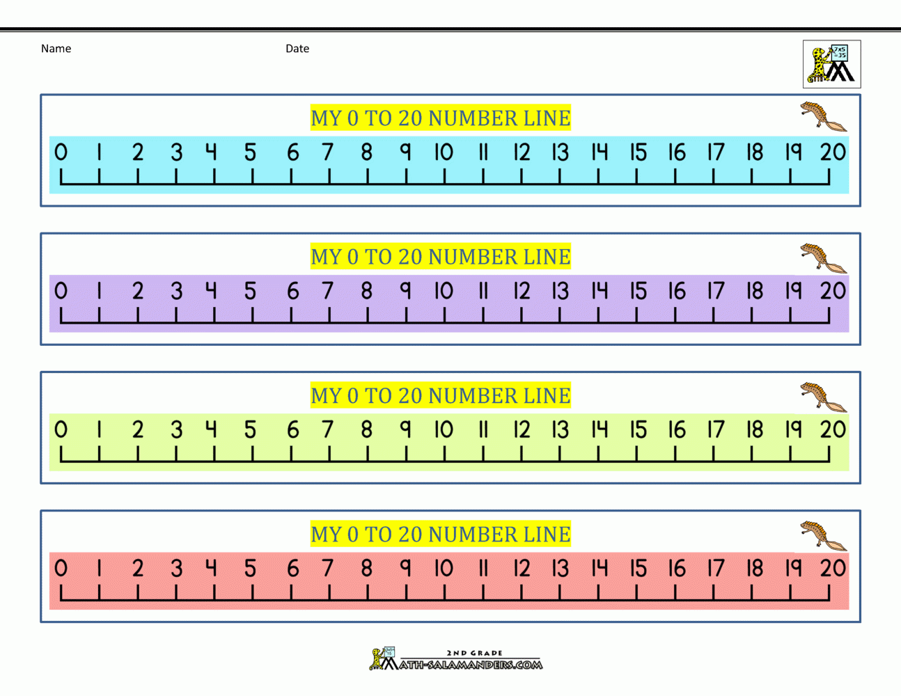 Number Line 0 To 20 Worksheets Library
