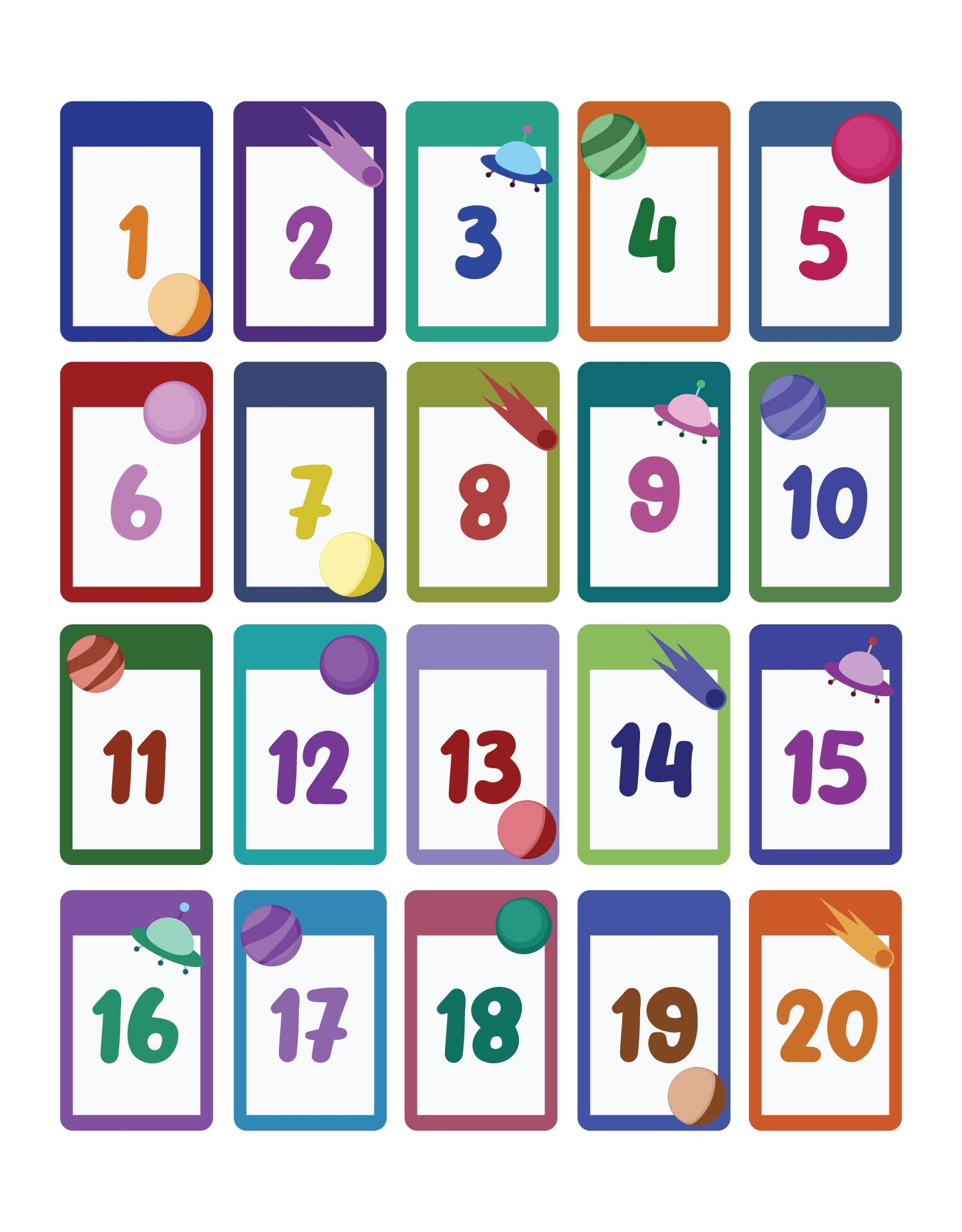 Numbers 1 20 Printables