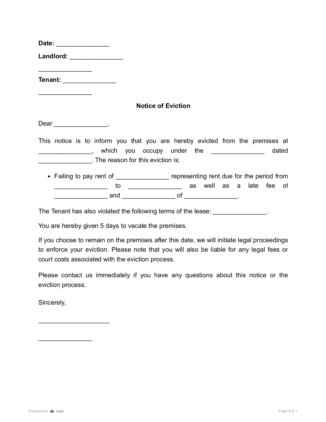 Oklahoma Eviction Notice Form Create Download PDF