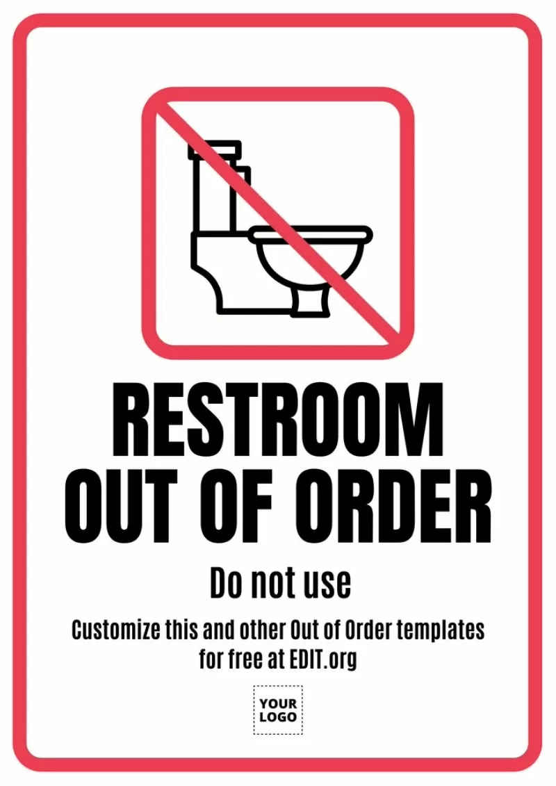 Out Of Order Signs To Edit Online And Print