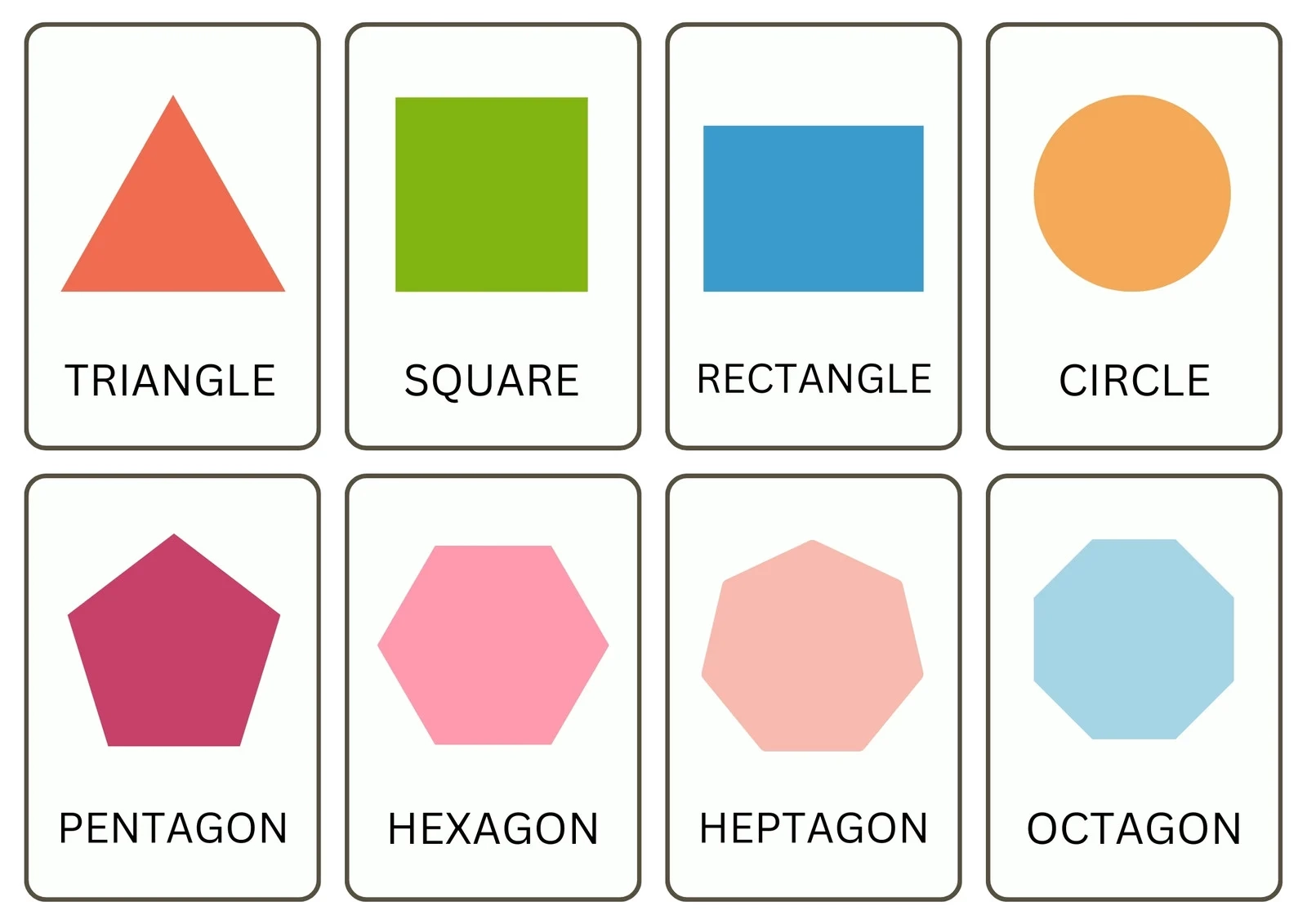 Page 3 Free Printable Shapes Flashcards Templates Canva