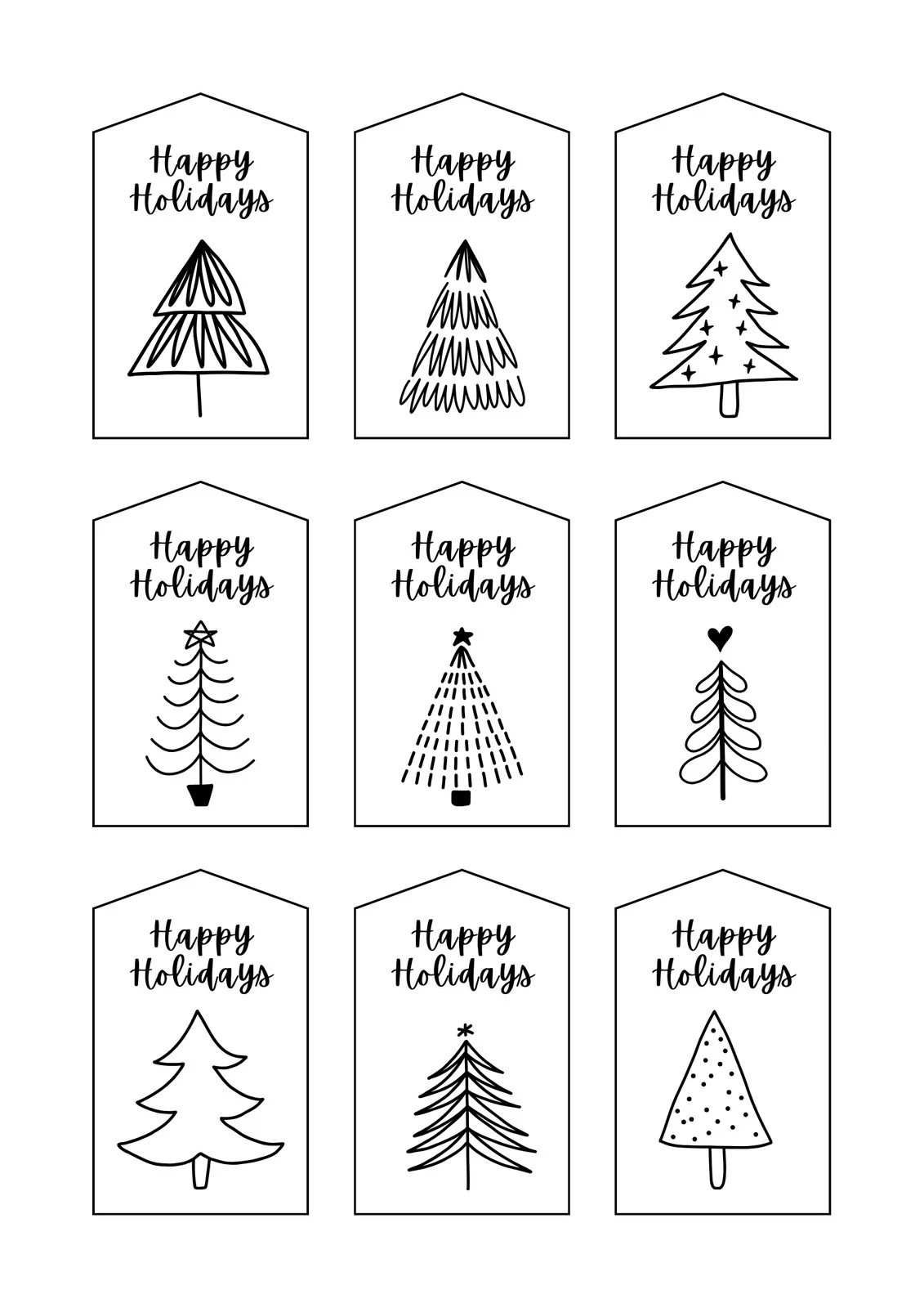 Page 6 Free Custom Printable Christmas Tag Templates Canva