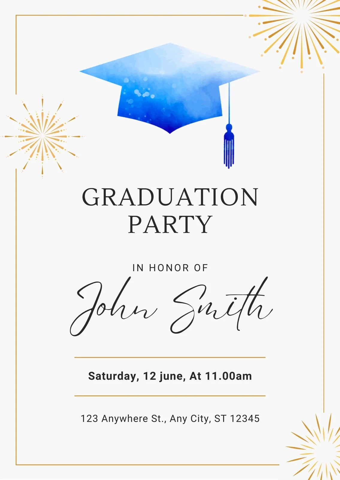 Page 6 Free Custom Printable Graduation Invitation Templates Canva