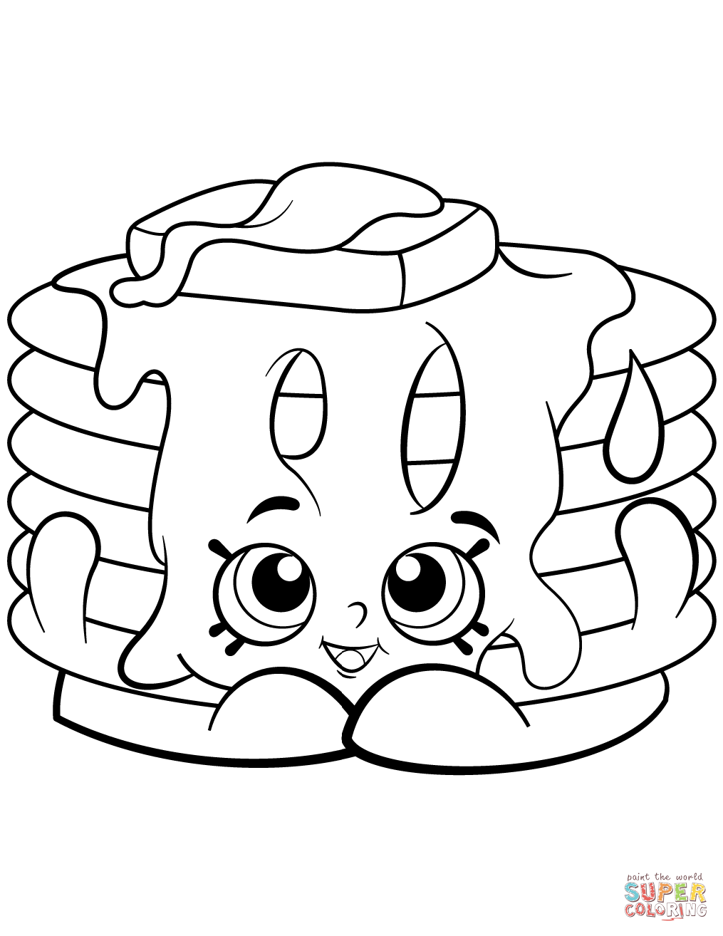 Pamela Pancake Shopkin Coloring Page Free Printable