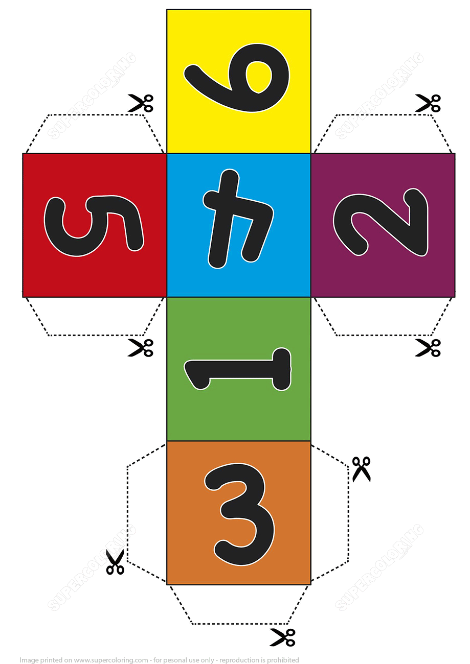 Paper Dice Cube Template With Numbers Free Printable Paper raft Templates