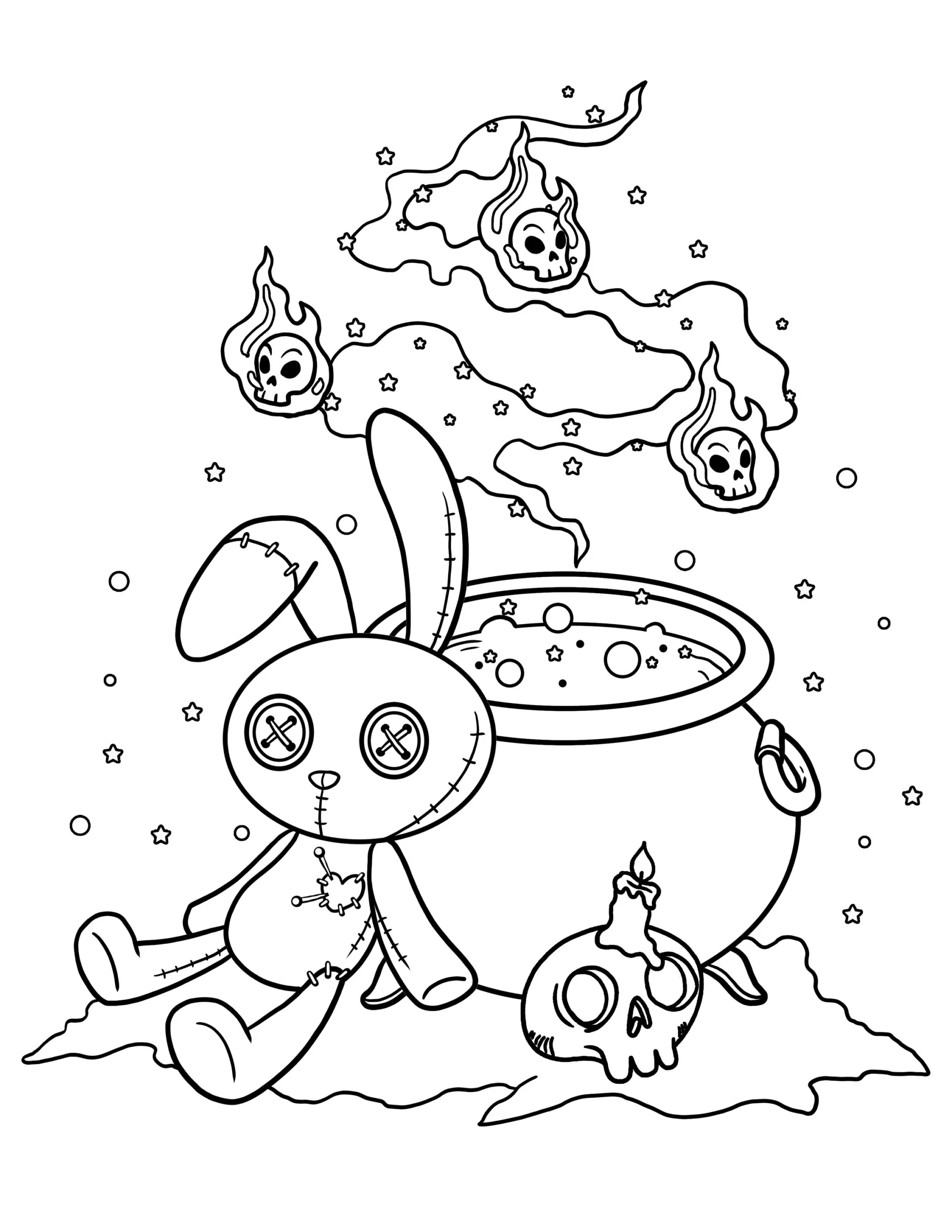 Pastel Goth Coloring Pages Creepy Kawaii Creepy Cute Kawaii Coloring Pages Digital PDF Download Etsy