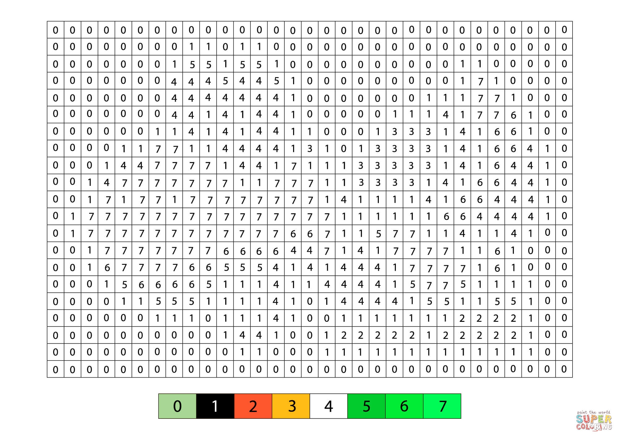 Pixel Yoshi Color By Number Coloring Page Free Printable