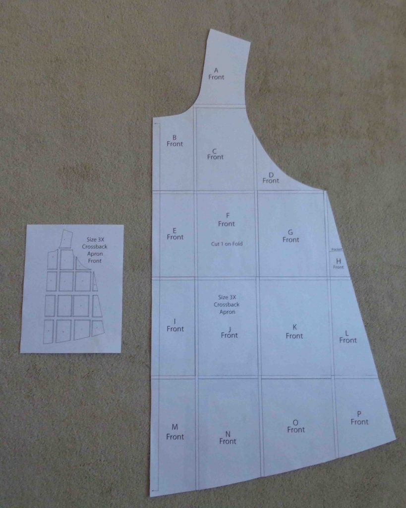 Plus Size Cross Back Apron Pattern 1X 4X Van Zandt Studios