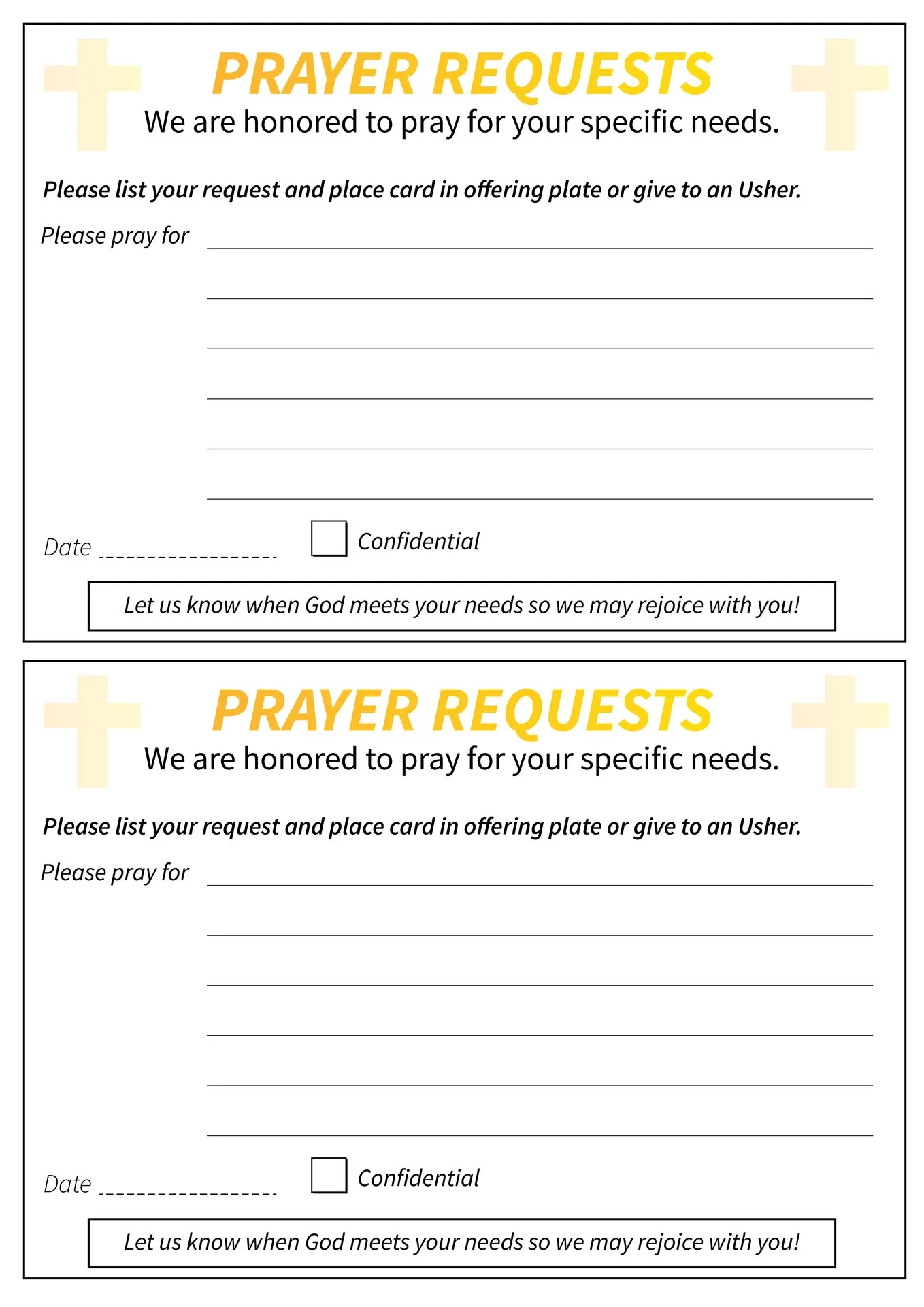 Prayer Request Cards Template Printable Art Activities
