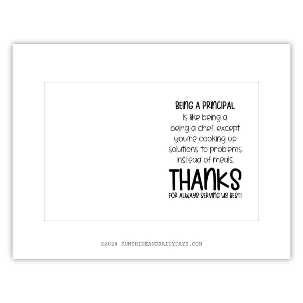 Principal Card Ideas Sunshine And Rainy Days Principal Card Ideas Sunshine And Rainy Days