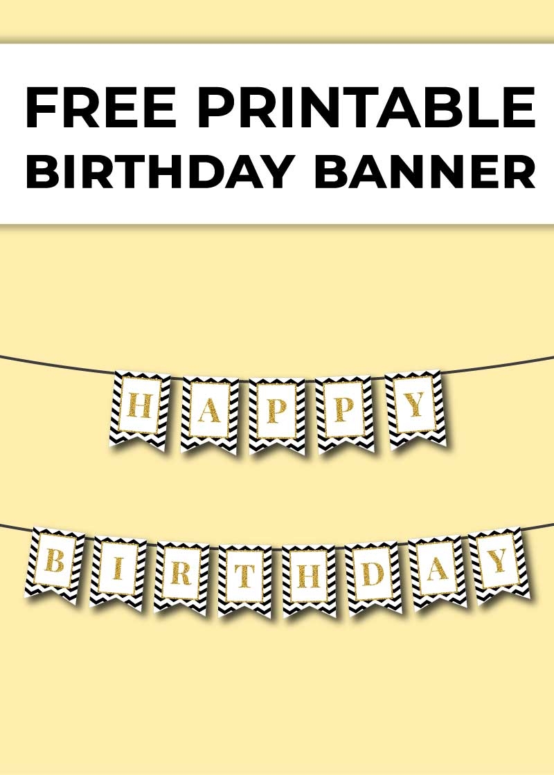 Printable Birthday Banner black Chevron And Glitter Chevron Lemon Printable Birthday Banner black Chevron And Glitter Chevron Lemon