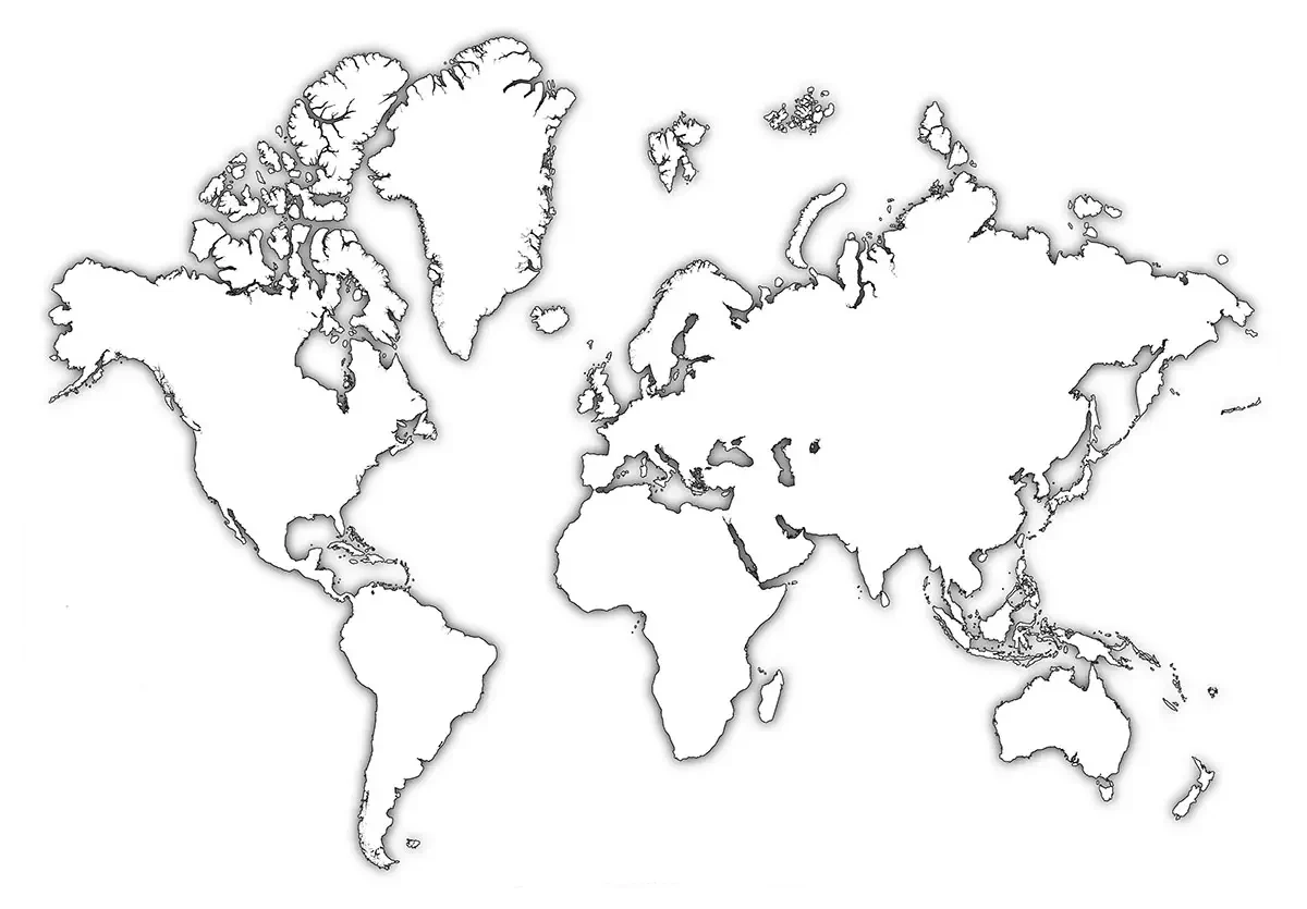  Printable Blank World Map PDF JPEG A4 Free Download WMB Maps