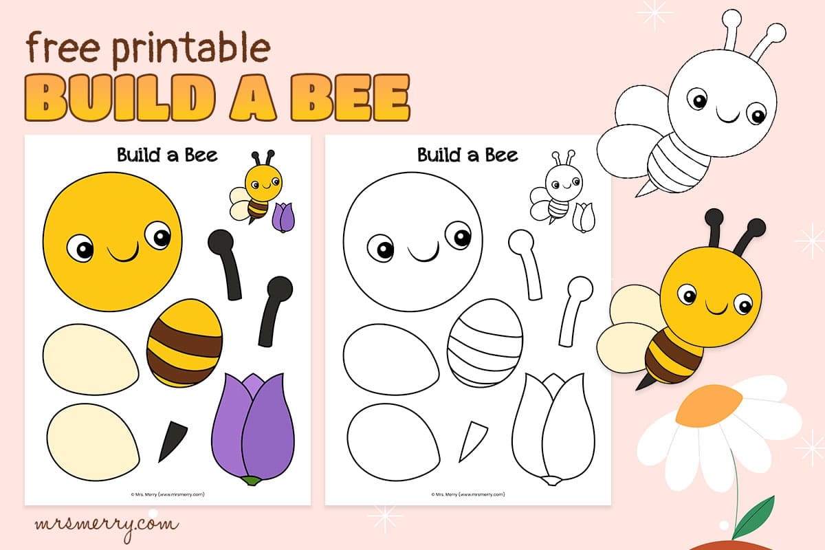 Printable Build A Bee Craft Mrs Merry