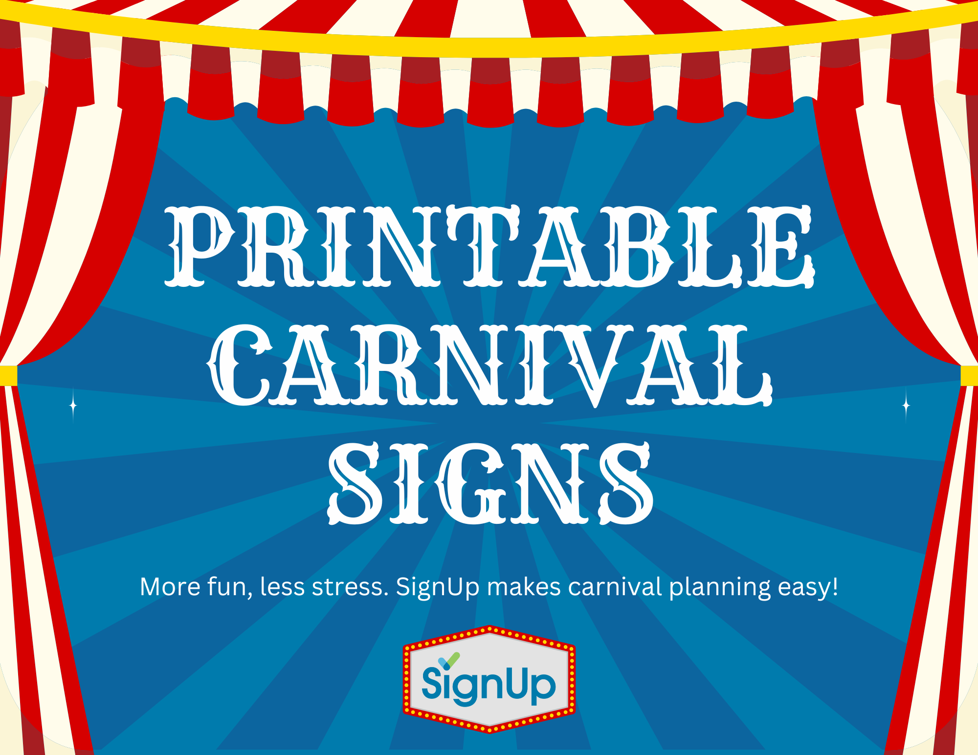 Printable Carnival Signs Free Festive Signage For Games Tickets Booths Food Stations SignUp