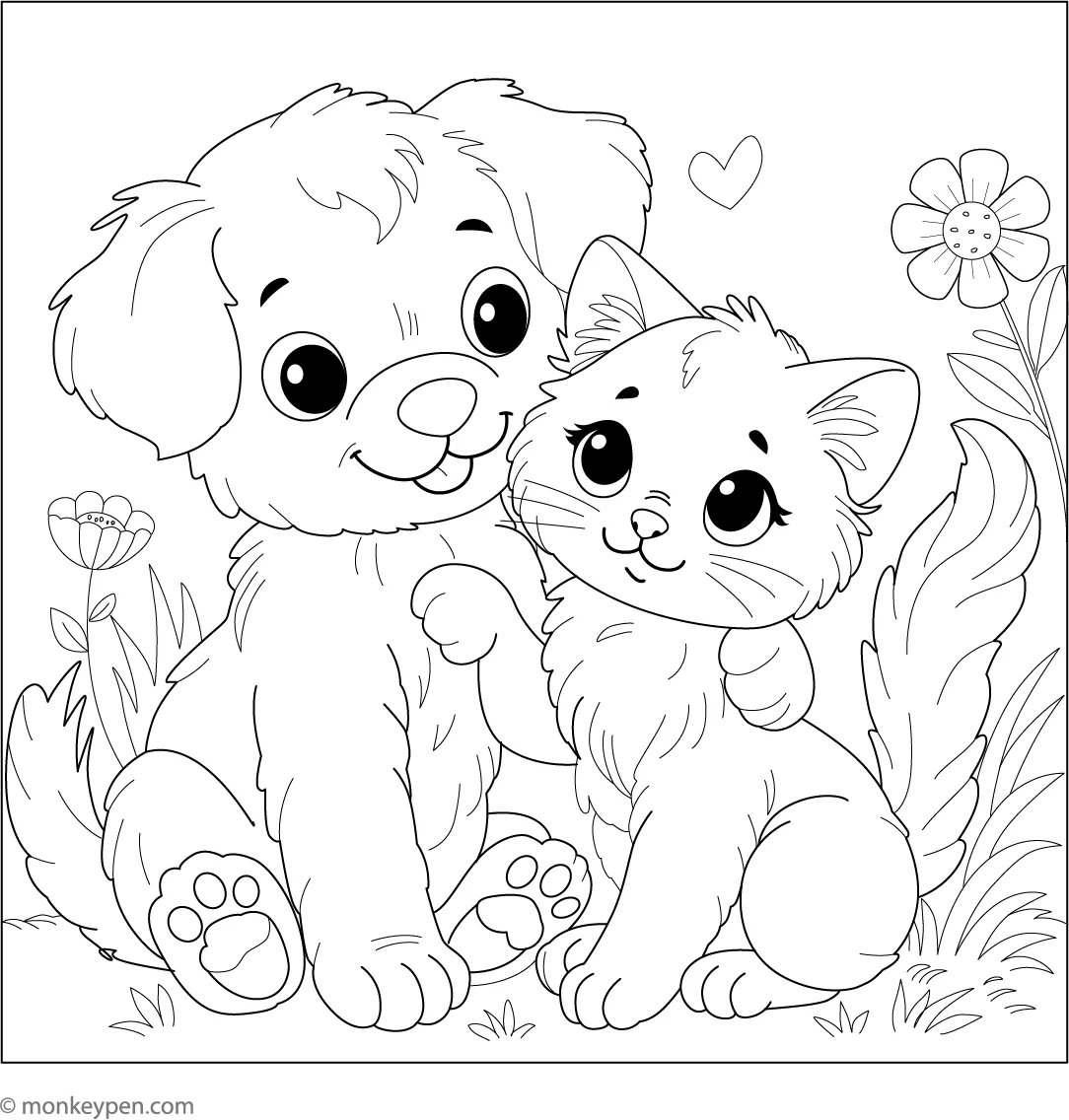 Printable Cartoon Dinosaur Coloring Sheet For Children