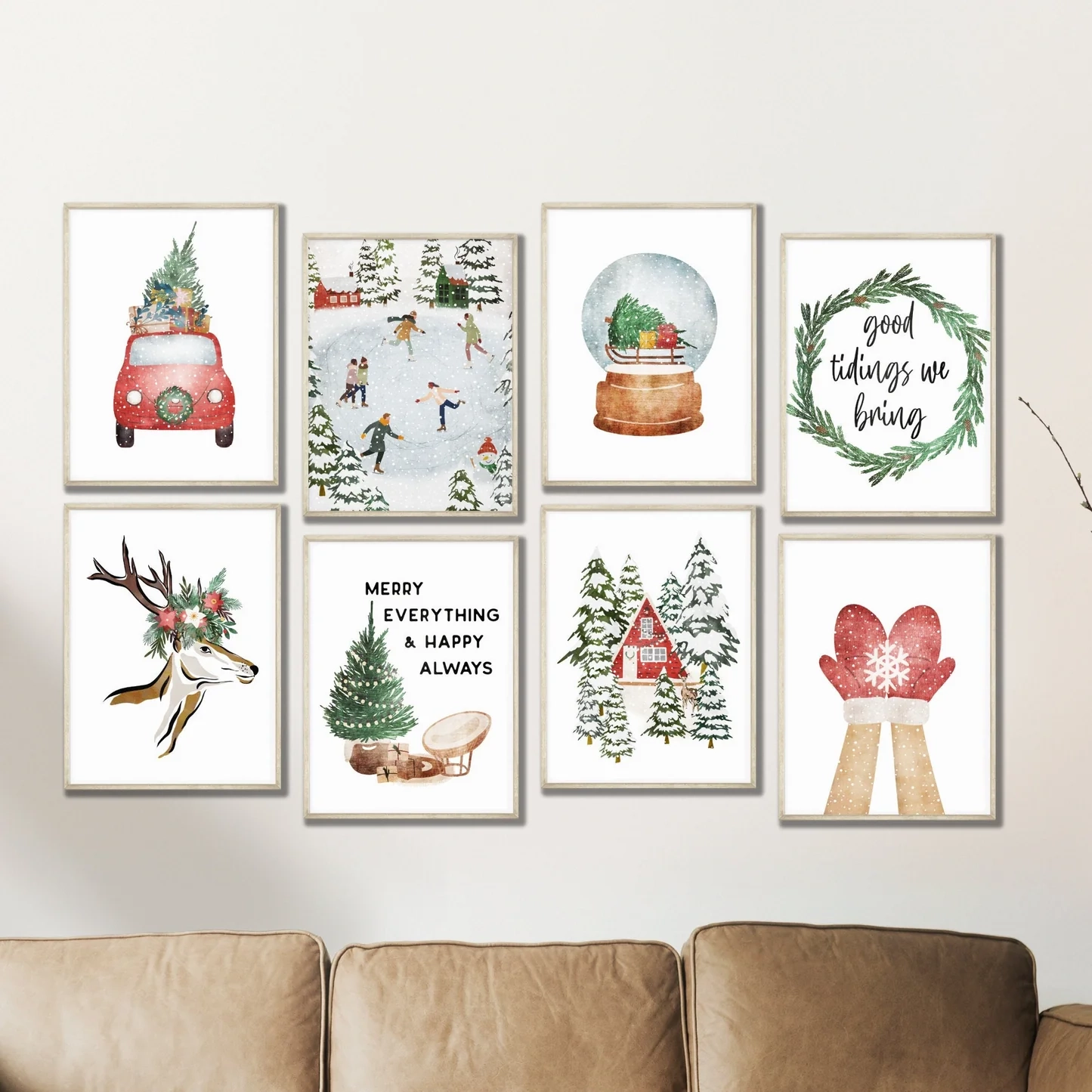 Printable Christmas Art Gallery Wall Set Of 8 Christmas Wall Art Dow JJ Design House Printable Christmas Art Gallery Wall Set Of 8 Christmas Wall Art Dow JJ Design House