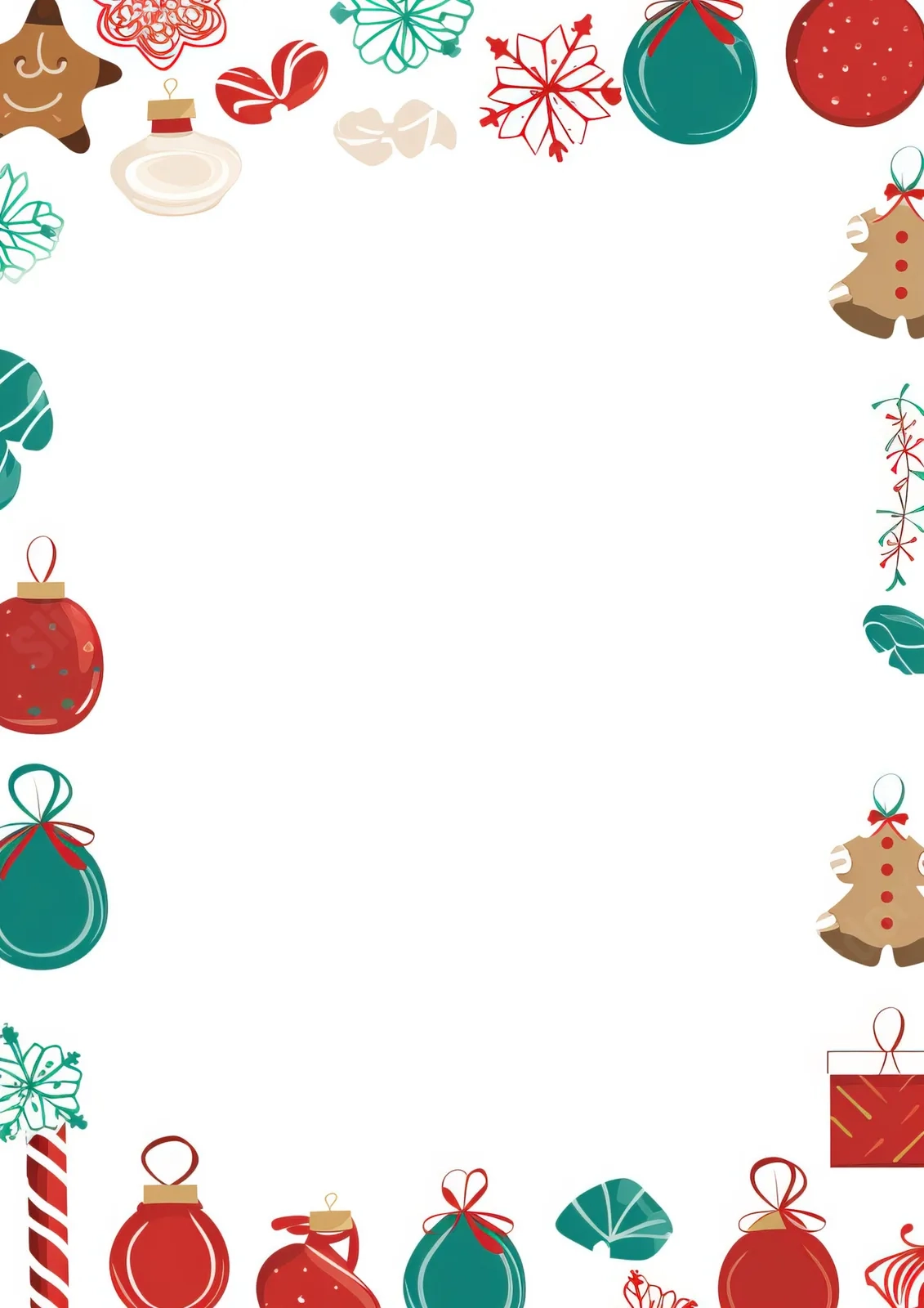 Printable Christmas Border Word Template And Google Docs For Free Download