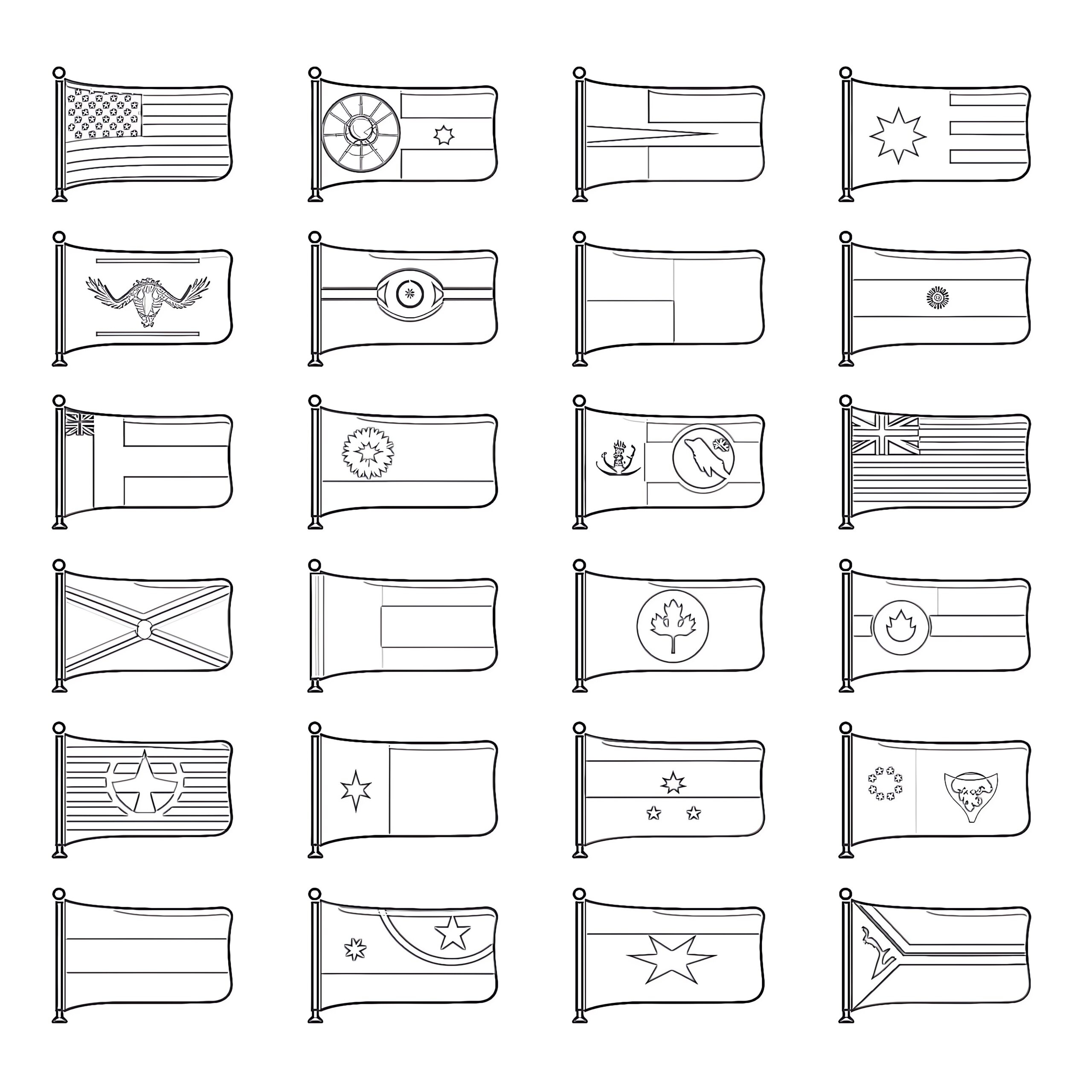 Printable Country Flags Coloring Pages Coloring Pages Mimi Panda
