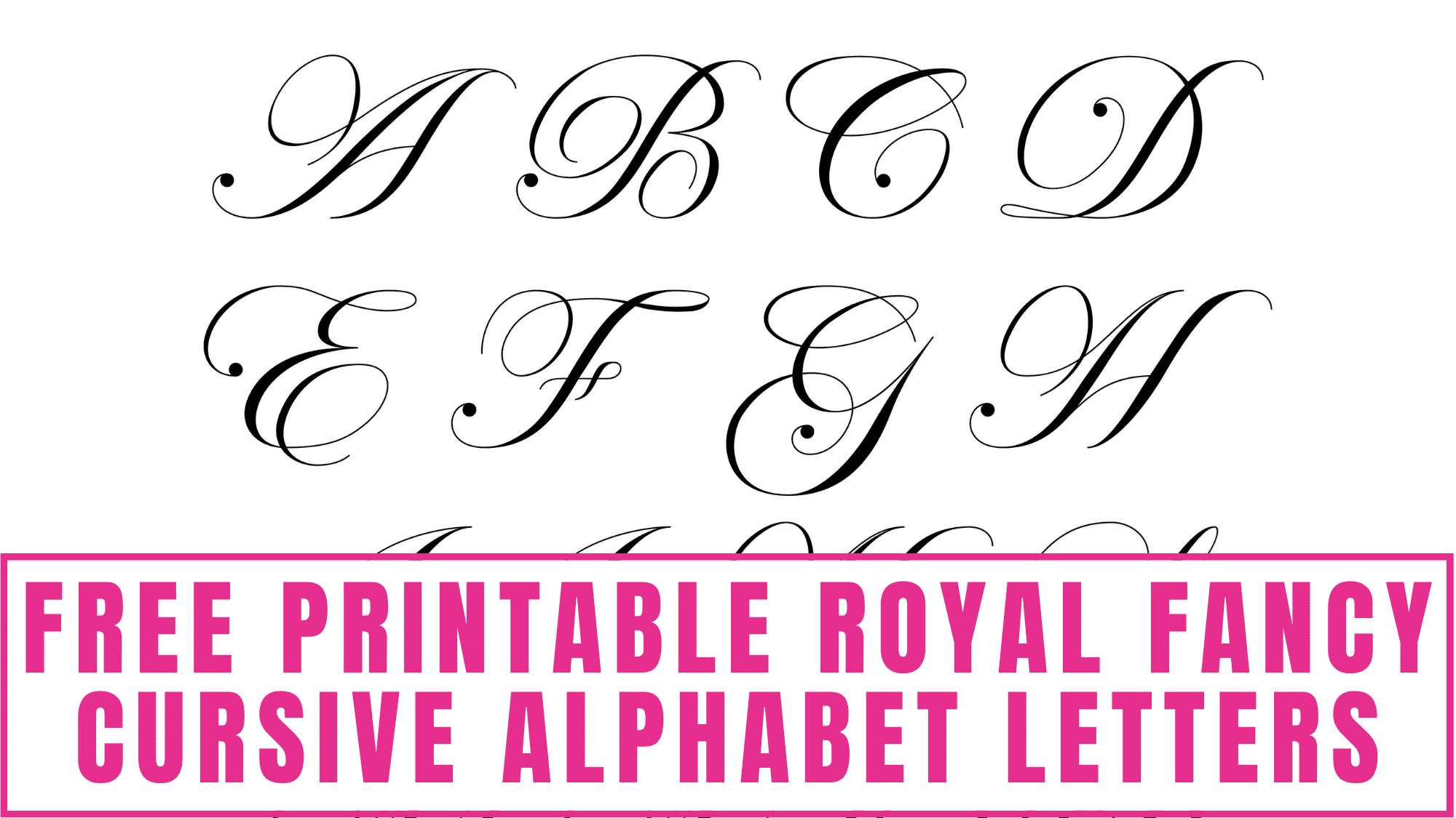 Printable Cursive Alphabet Chart PDF