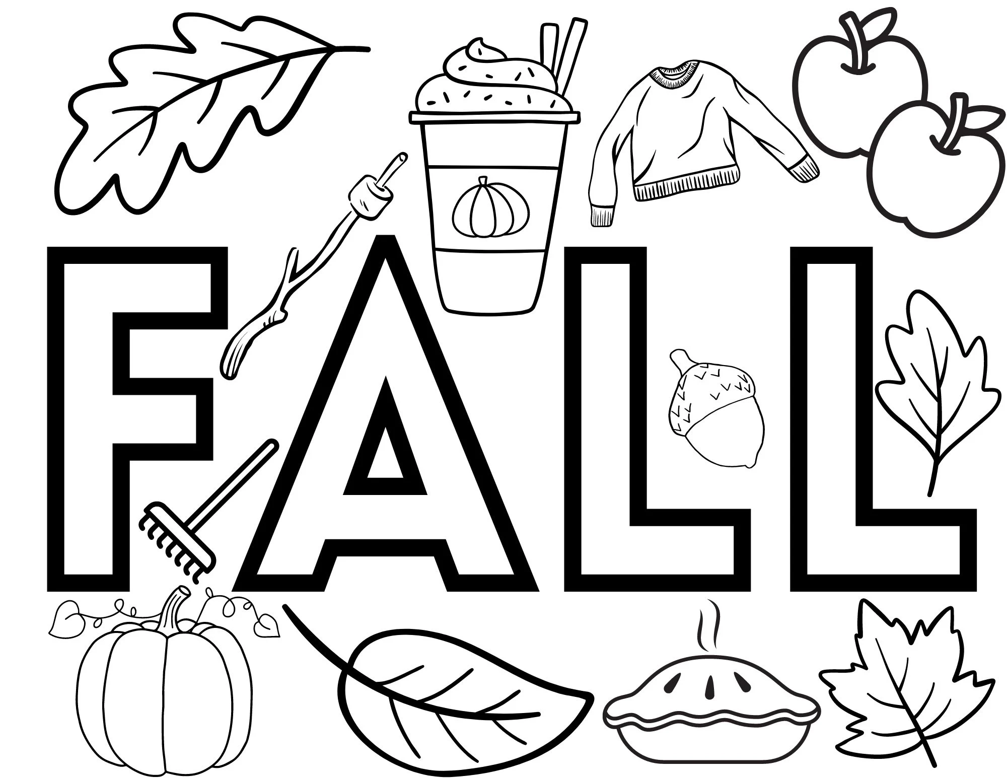 Printable Cute Fall Coloring Pages Crafty Morning