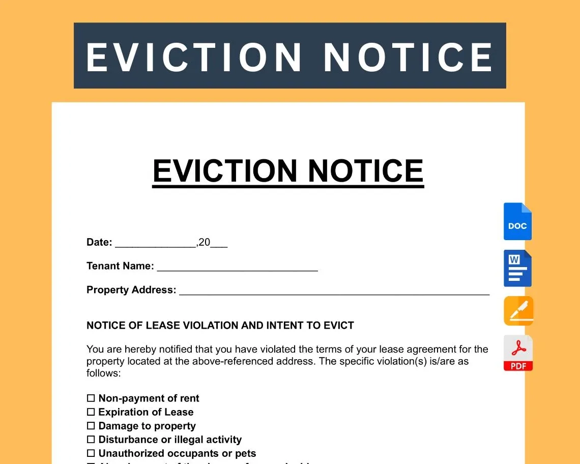 Printable Eviction Notice Template Customizable Letter PDF Word Pages Google Docs Etsy Printable Eviction Notice Template Customizable Letter PDF Word Pages Google Docs Etsy