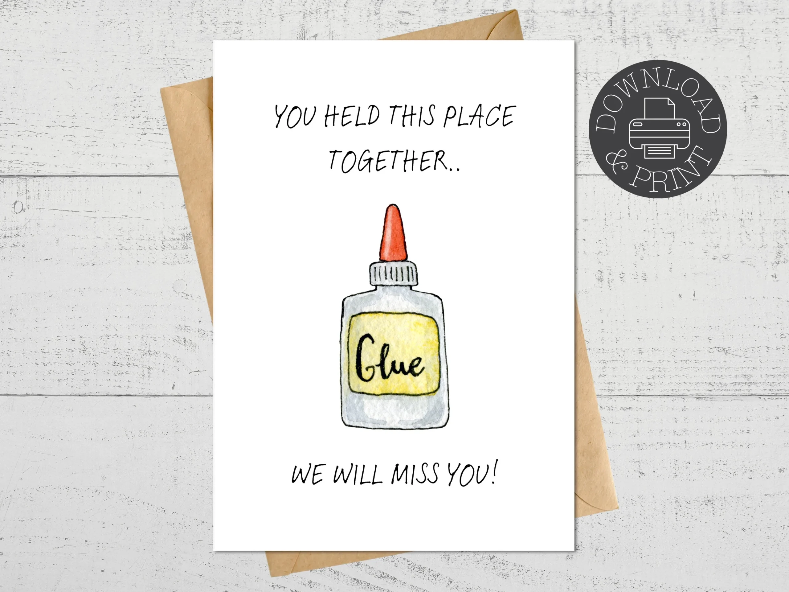 Printable Farewell Card For Leaving Co worker We Will Miss You Card Goodbye Card Instant Digital Download Etsy