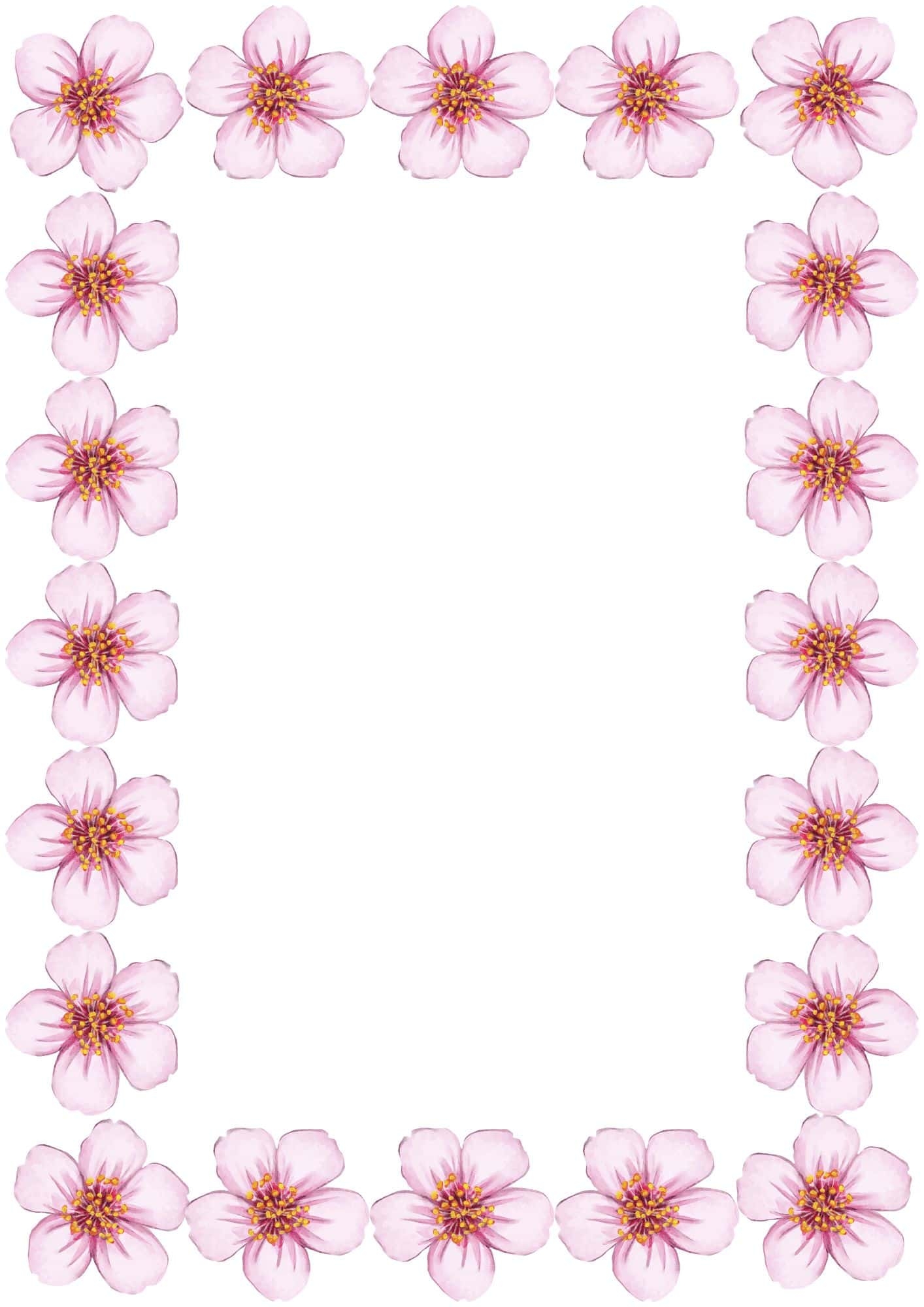Printable Floral Borders Free Templates The Pink Craft Box