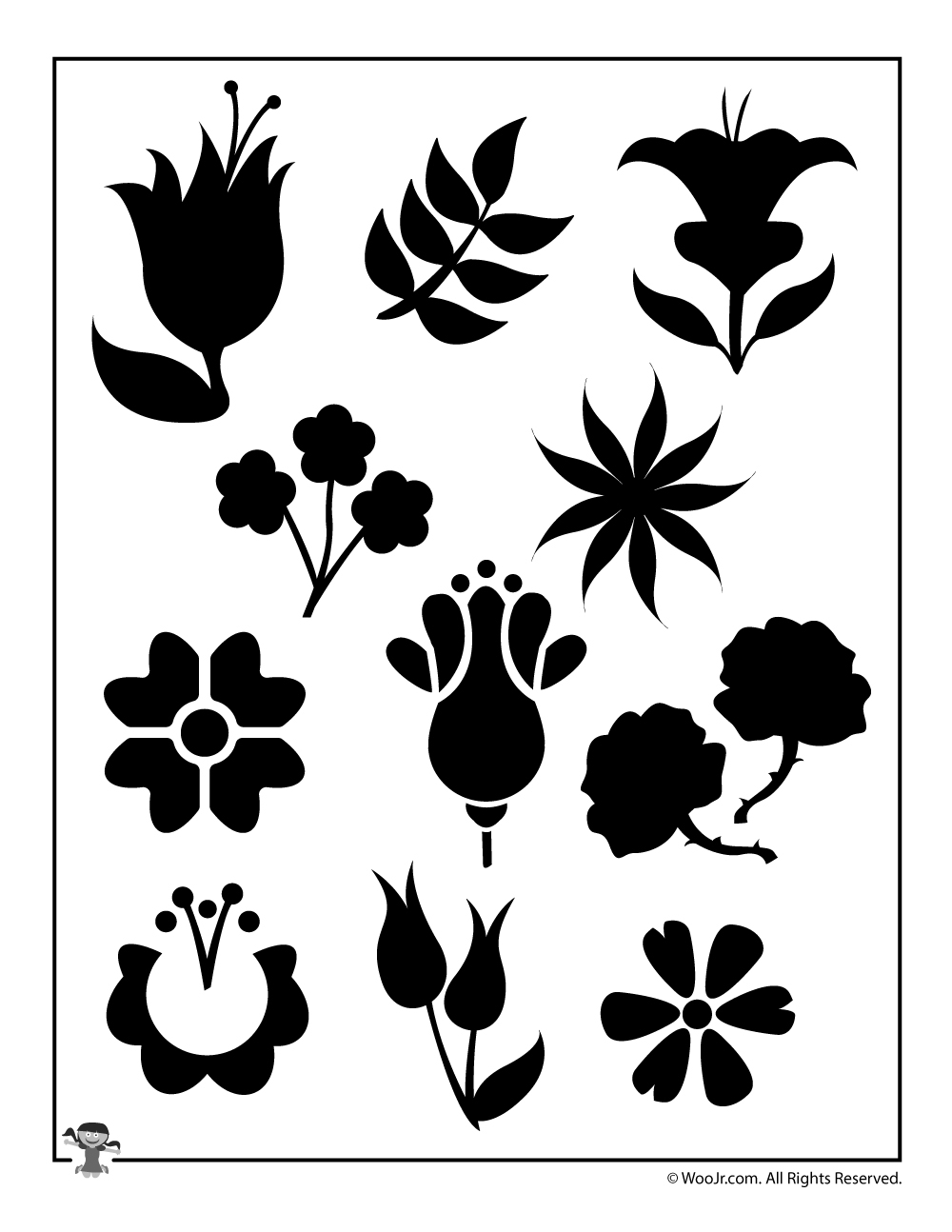Printable Flower Stencils Templates Woo Jr Kids Activities Children s Publishing
