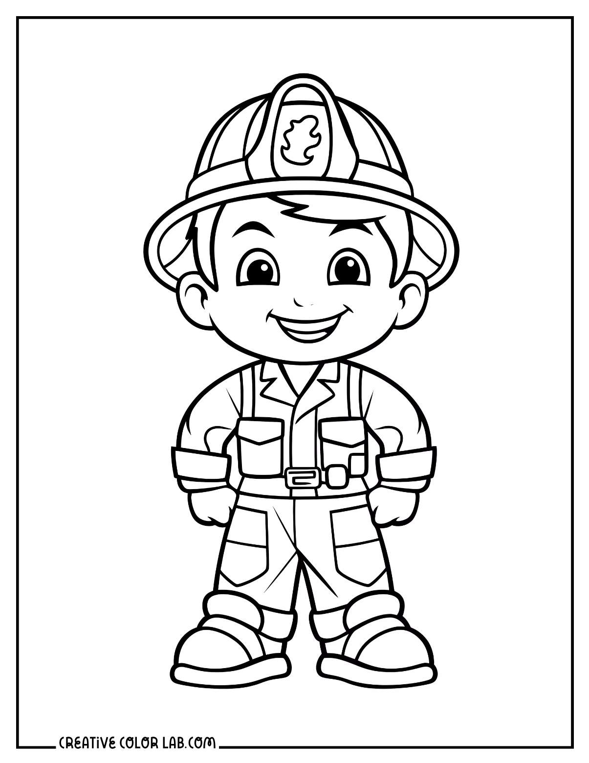 Printable Free Firefighter Coloring Pages